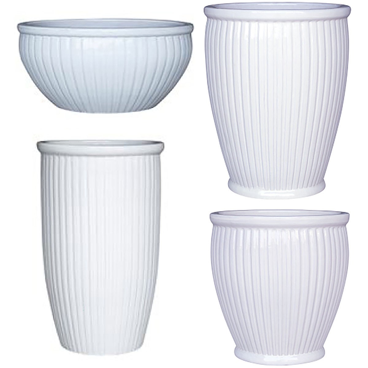 MCarr 26pc Glazed Mixed Planter Pallet Assortment White