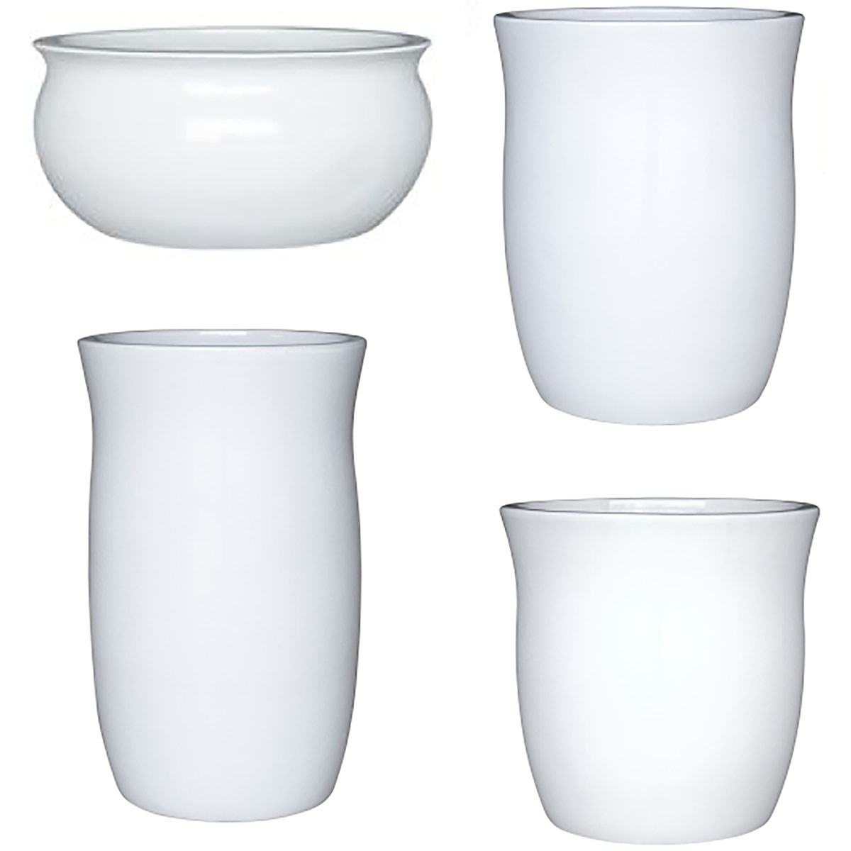 MCarr 26pc Hourglass Smooth Planter Pallet Assortment White
