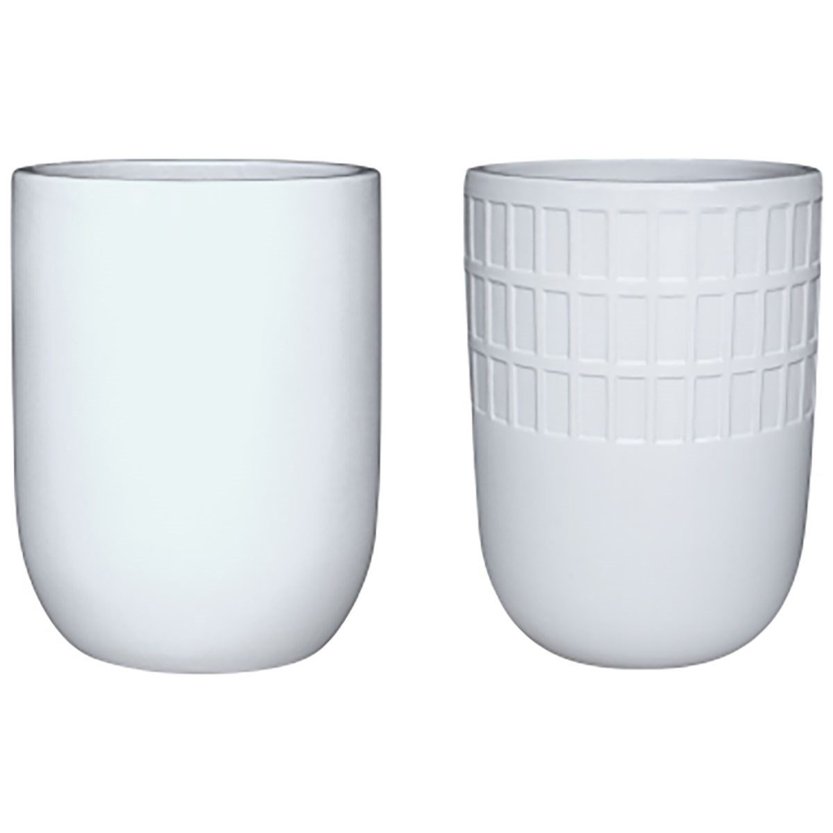 MCarr 12pc Tall Round Planter Pallet Assortment White