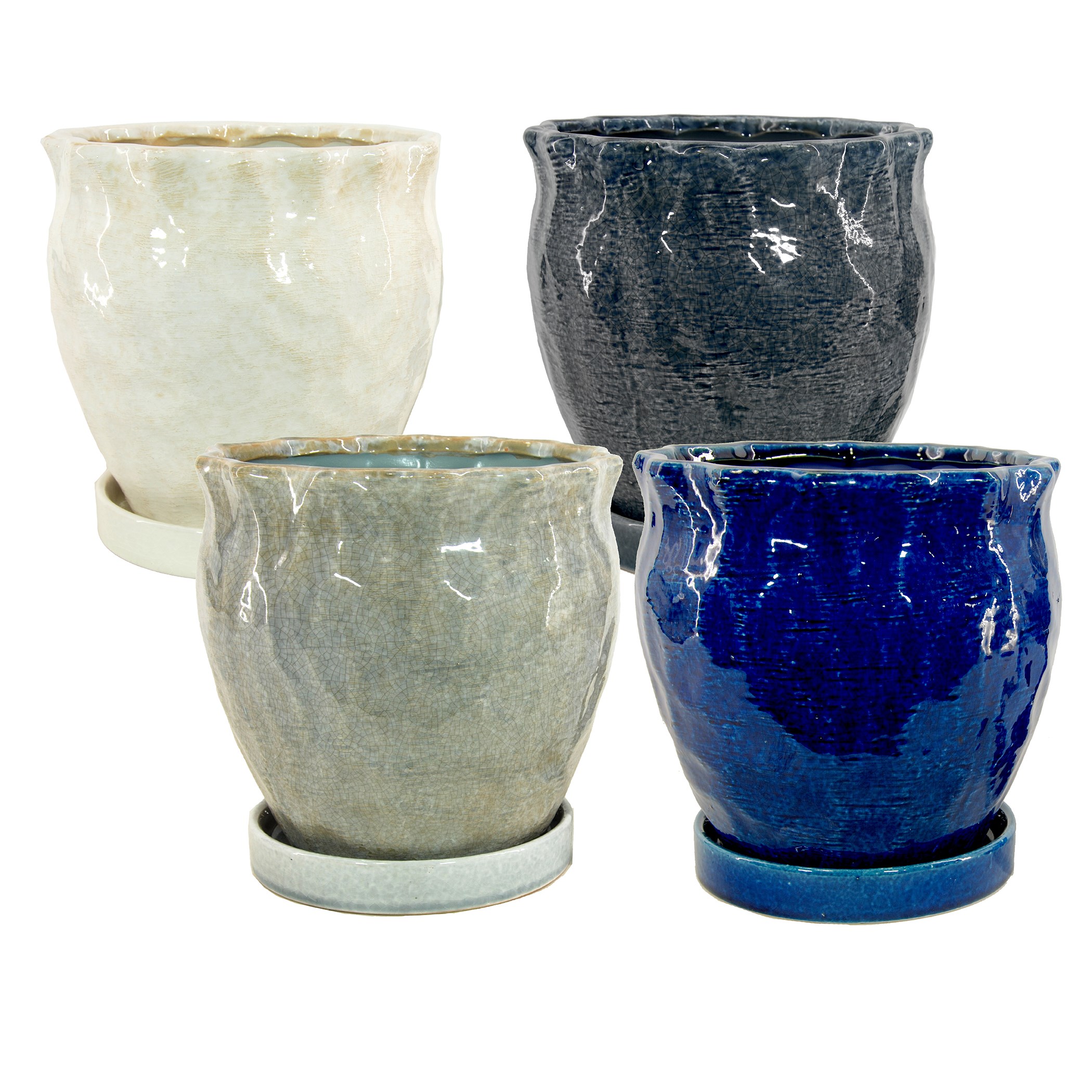MCarr 8PC 6.3" Cache Pot w/ Saucers