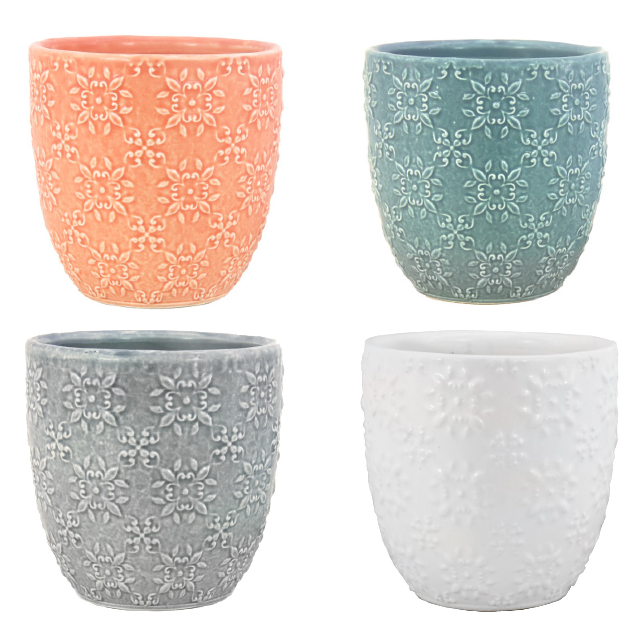 MCarr 16PC 5" Small Floral Planter Set Mixed