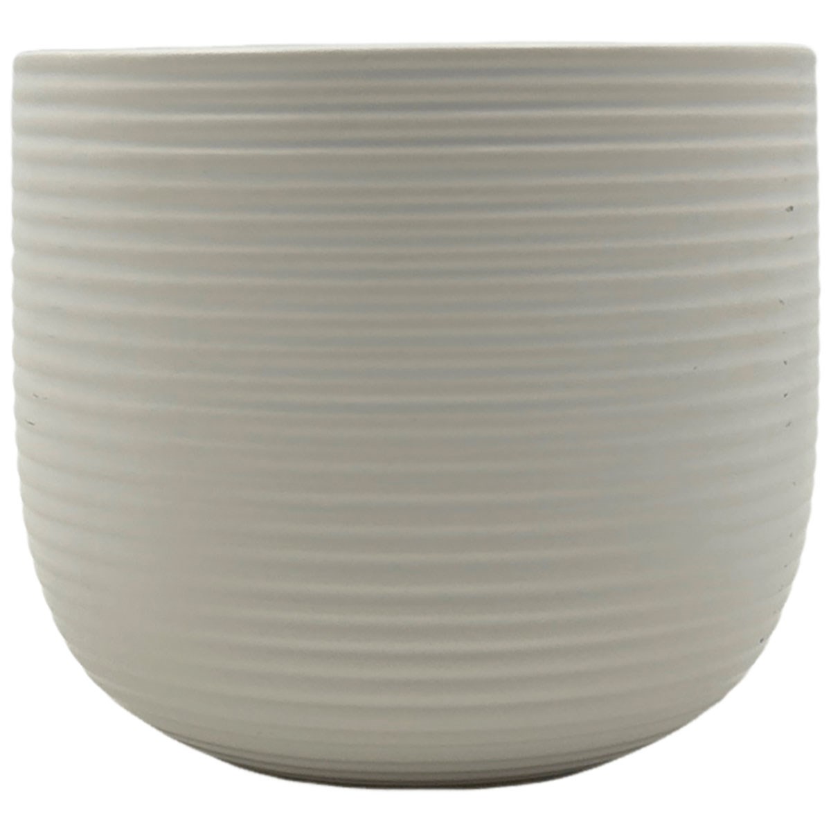 MCarr 4.92"x4.92"x4.33" Ceramic Pot Matte White — priced per each; minimum 12; multiples of 12