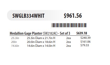 MCarr 6pc Aquapot Planter Pallet White - Image 2