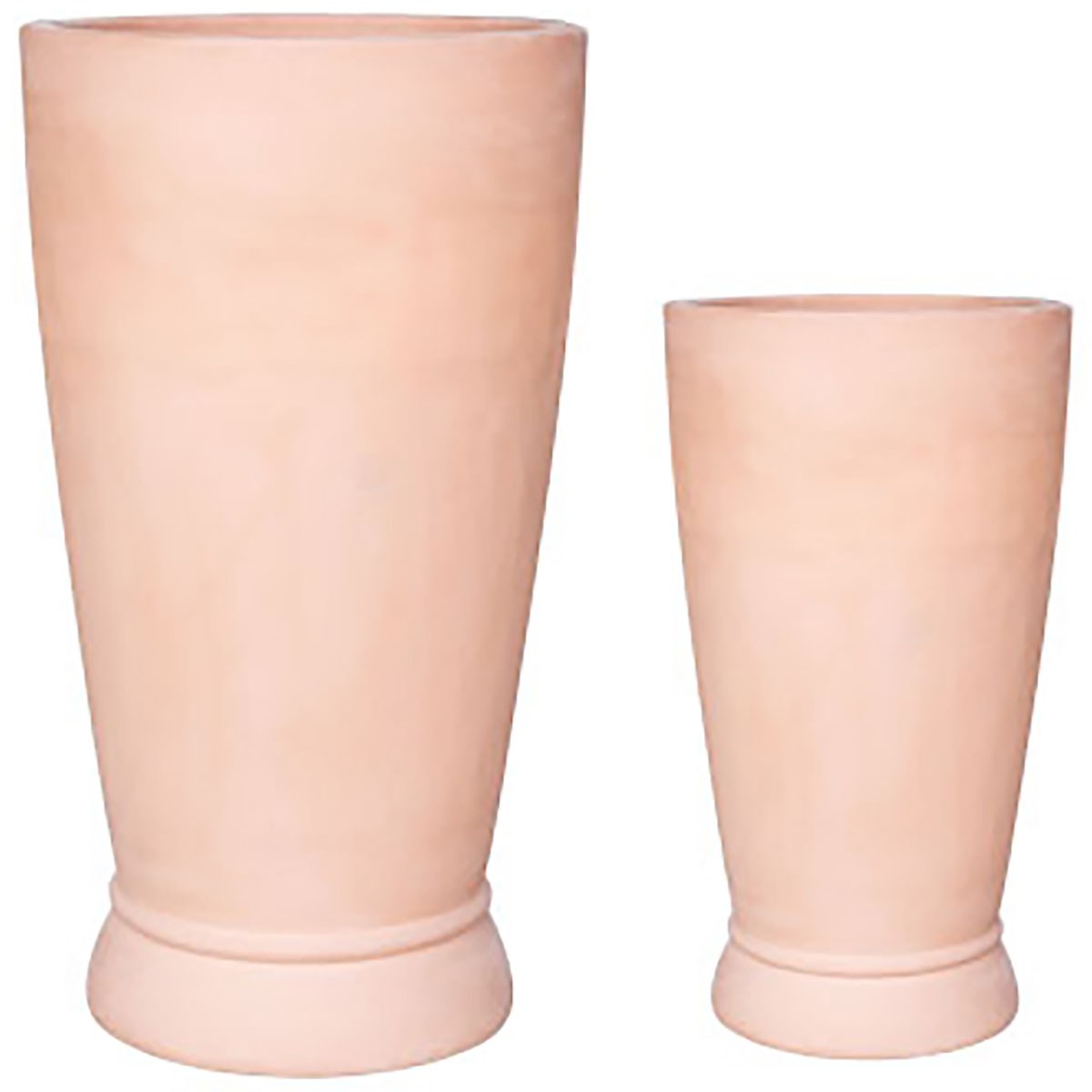 MCarr 8pc Tall Round Planter Set Terra Cotta