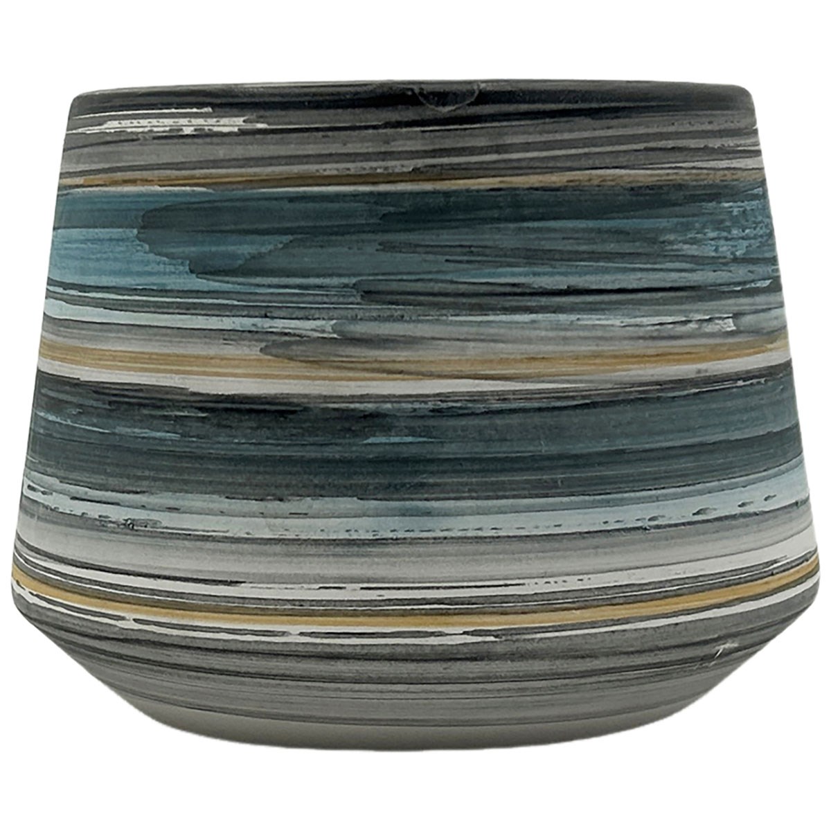MCarr 6.1"x6.1"x4.6" Ceramic Pot Matte Multi Blue Colors — priced per each; minimum 6; multiples of 6