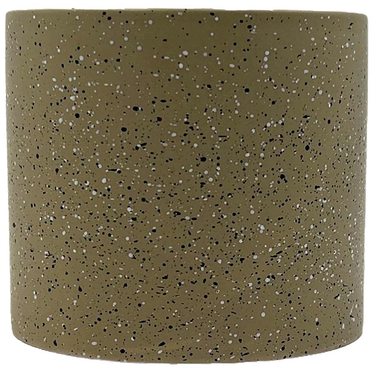 MCarr 4.4"x4.4"x4" Ceramic Matte Pot with Speckled Dots Tan — priced per each; minimum 18; multiples of 18