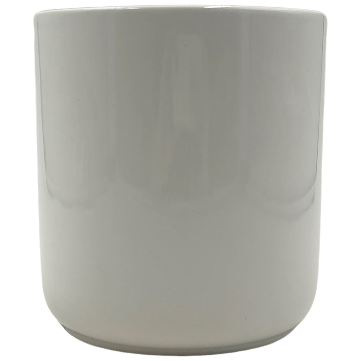 MCarr 5.31"x5.31"x5.51" Ceramic Pot with Glossy Glaze Finish Light Grey — priced per each; minimum 9; multiples of 9