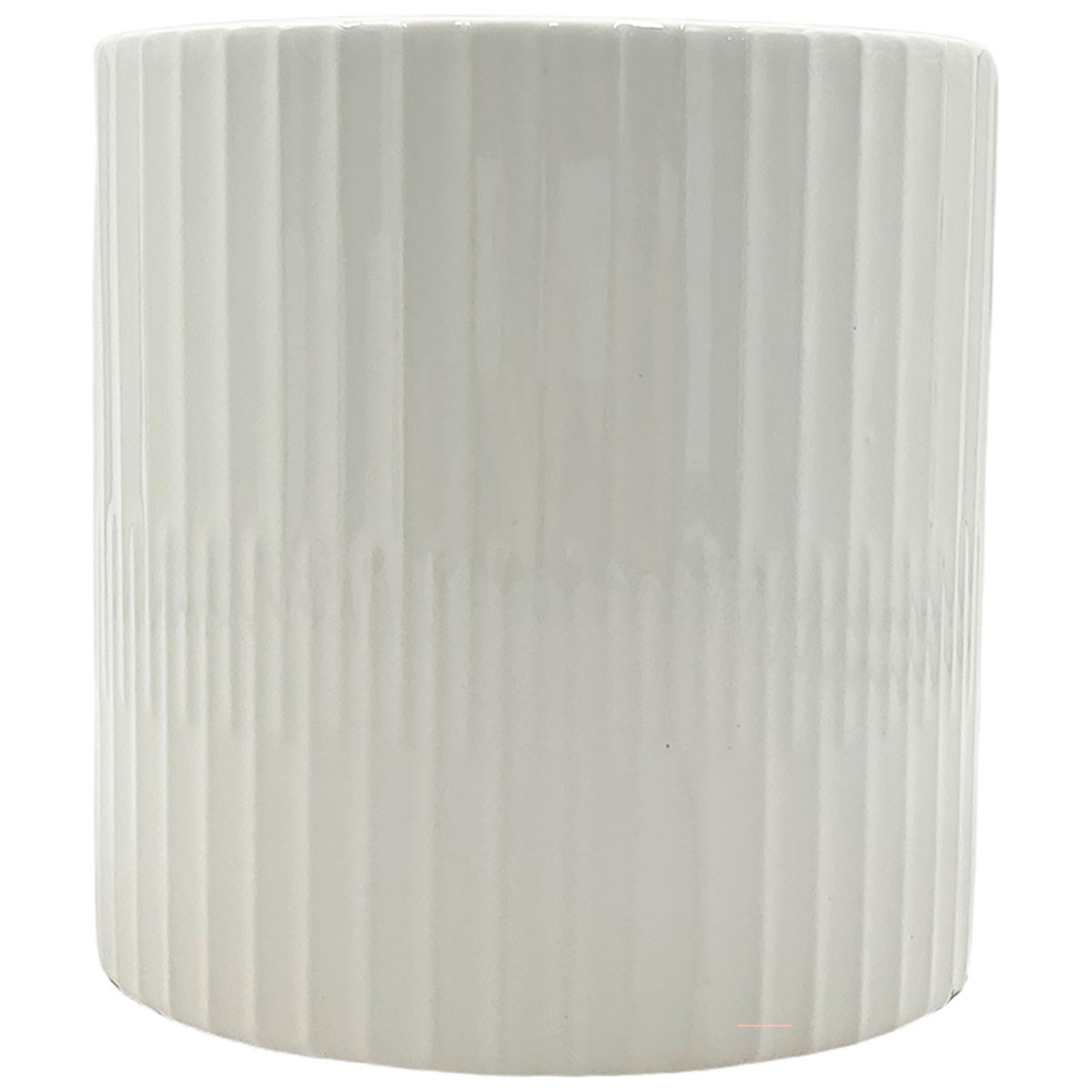 MCarr 6"x6"x6" Gloss Ceramic Pot White — priced per each; minimum 6; multiples of 6