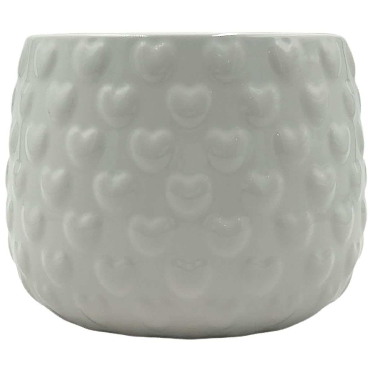 MCarr 5.31"x5.31"x4.13" Ceramic Pot with Glossy Glaze Finish White