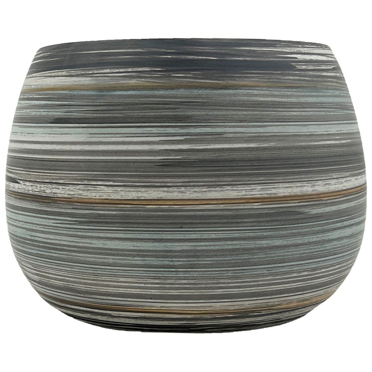 MCarr 7.8"x7.8"x5.7" Ceramic Pot Matte Multi Blue — priced per each; minimum 4; multiples of 4