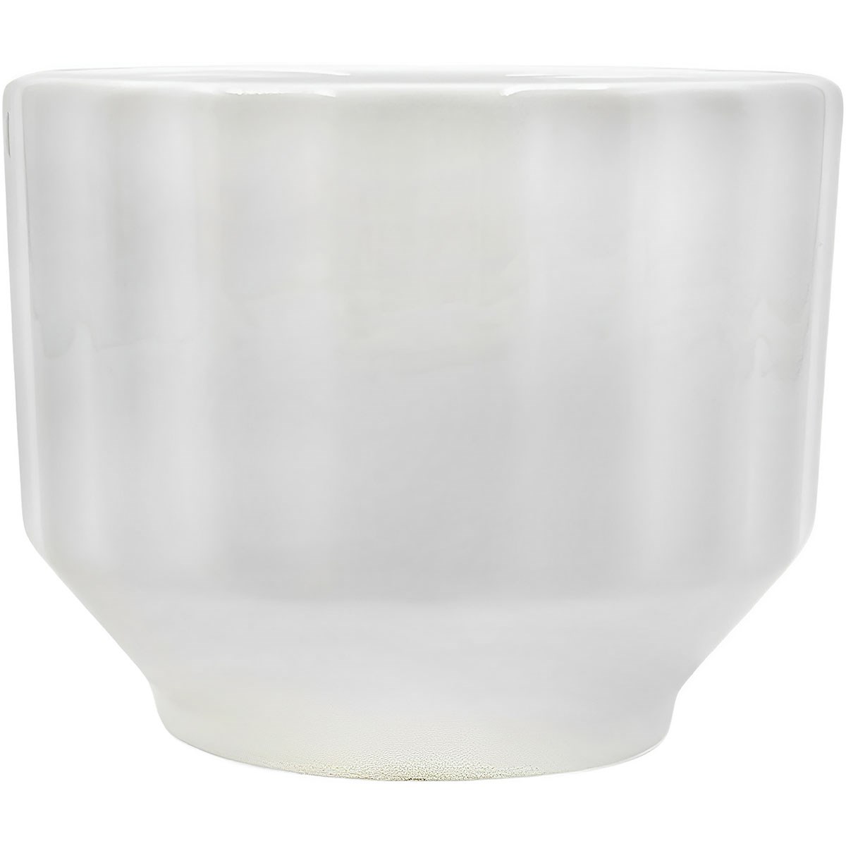MCarr 4.4"x4.4"x3.5" Ceramic Pot Glossy Glaze Tapered White — priced per each; minimum 6; multiples of 6