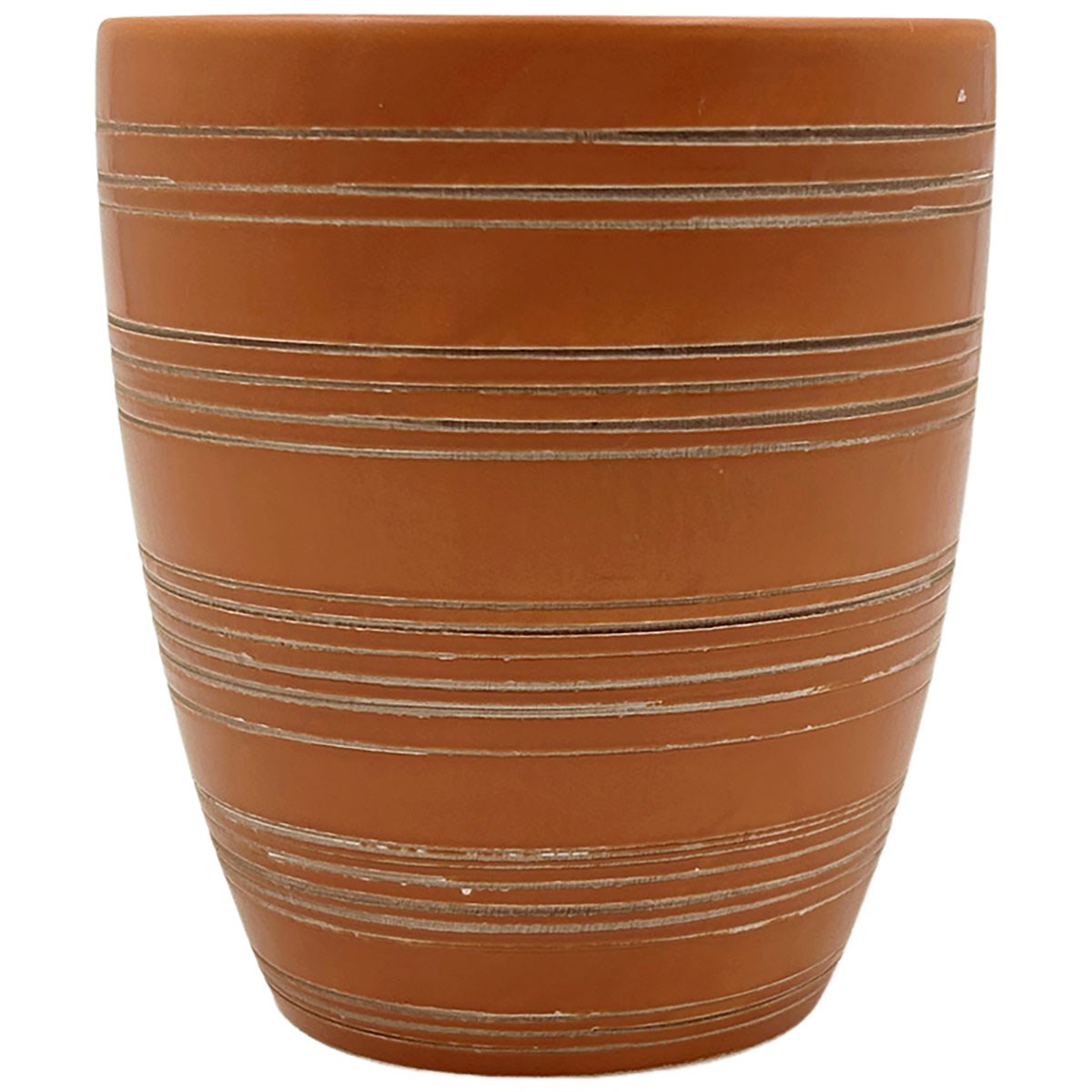 MCarr 5"x5"x5.5" Ceramic Pot Matte Orange