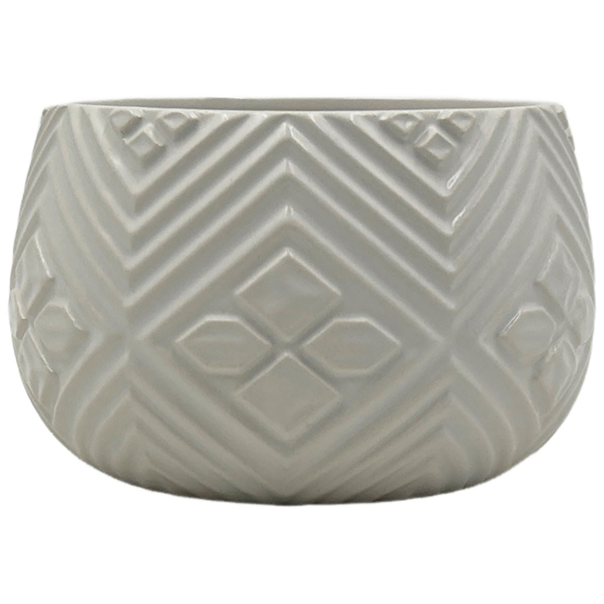 MCarr 5"x5"x3.15" Ceramic Pot Matte White — priced per each; minimum 12; multiples of 12