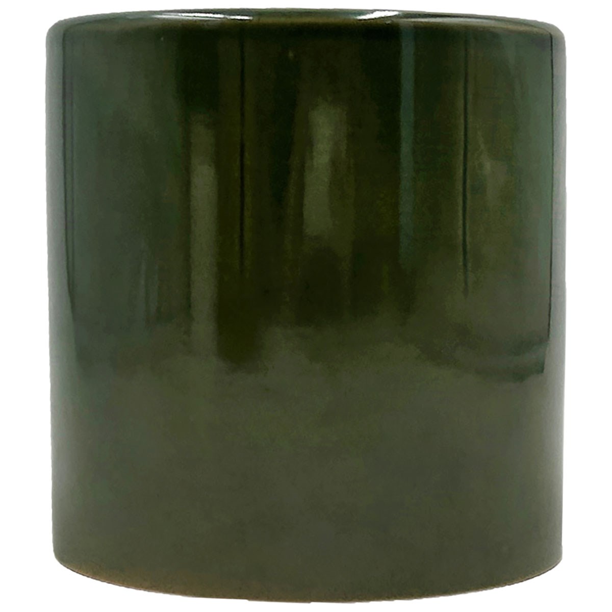 MCarr 5"x5"x5" Stoneware Pot with Reactive Finish Dark Green — priced per each; minimum 12; multiples of 12