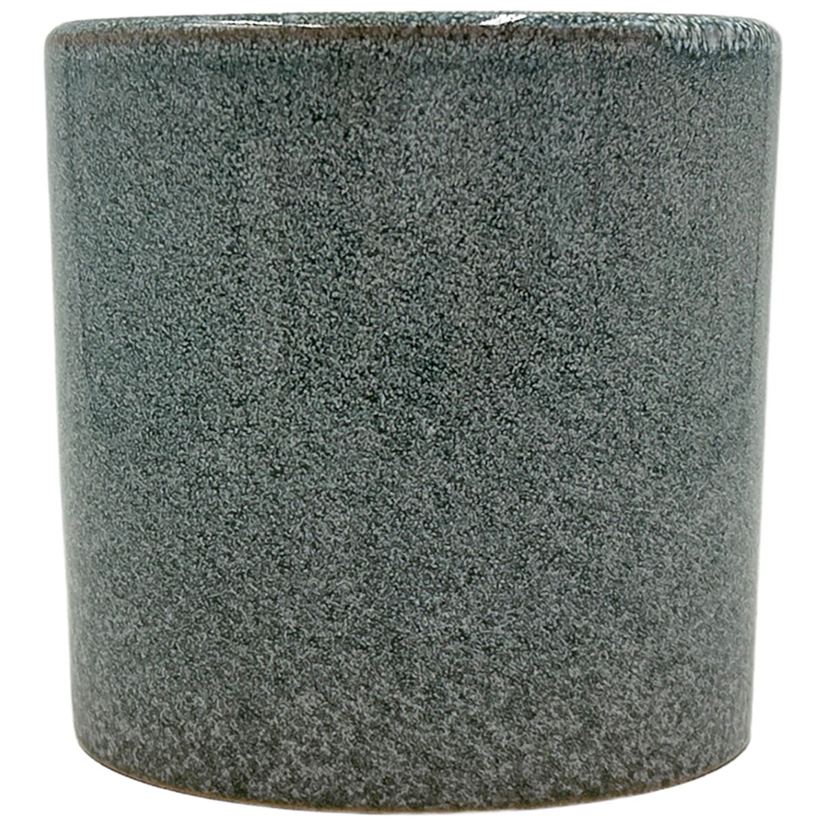 MCarr 5"x5"x5" Stoneware Pot with Reactive Finish Speckled Blue — priced per each; minimum 12; multiples of 12
