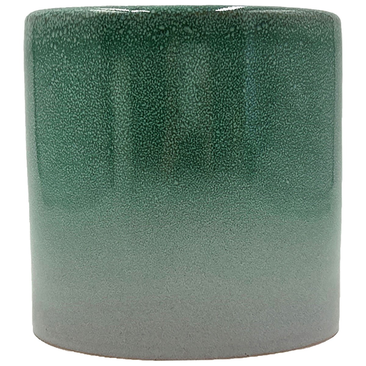 MCarr 5"x5"x5" Stoneware Pot with Reactive Finish Green Fade — priced per each; minimum 12; multiples of 12