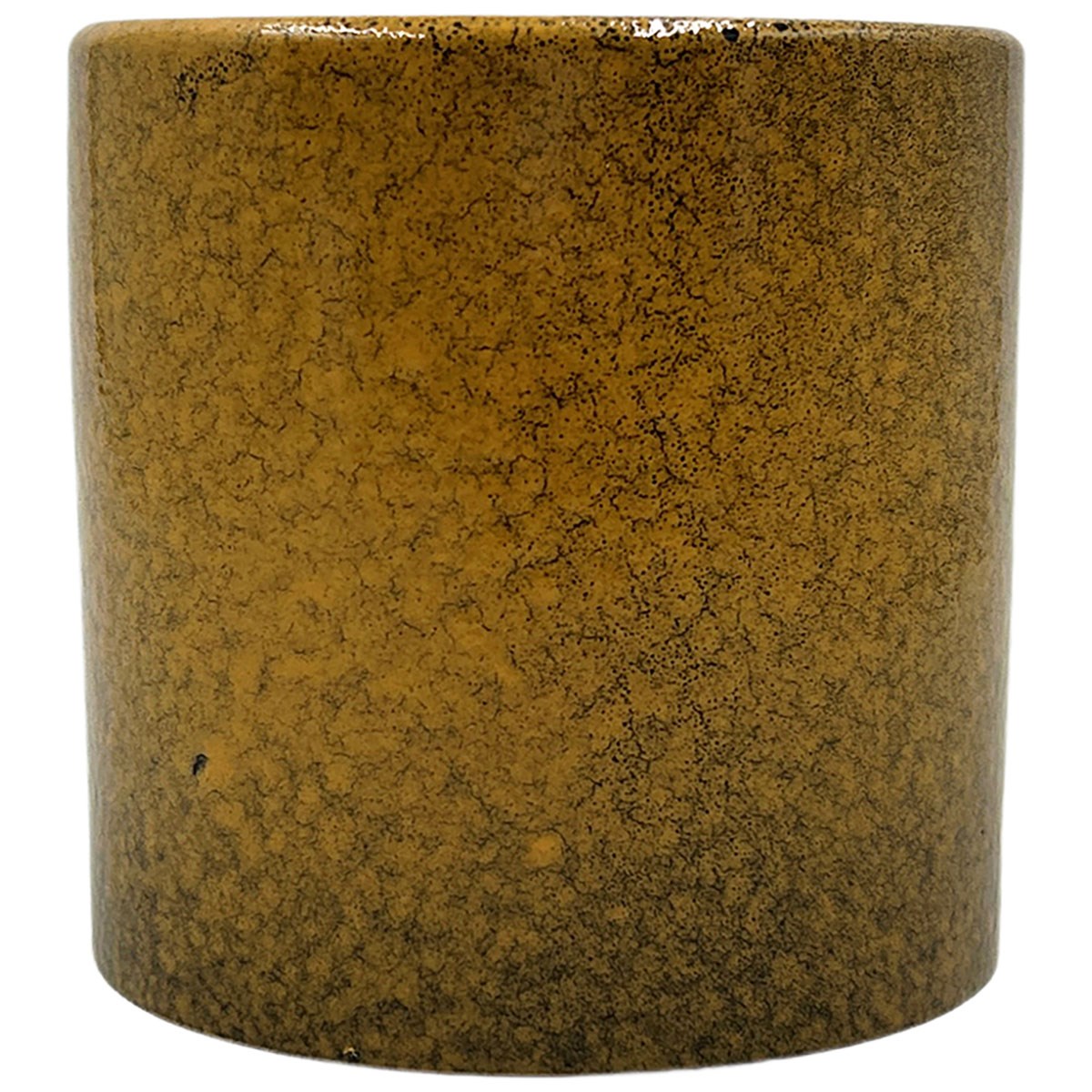 MCarr 5"x5"x5" Stoneware Pot with Reactive Finish Yellow — priced per each; minimum 12; multiples of 12