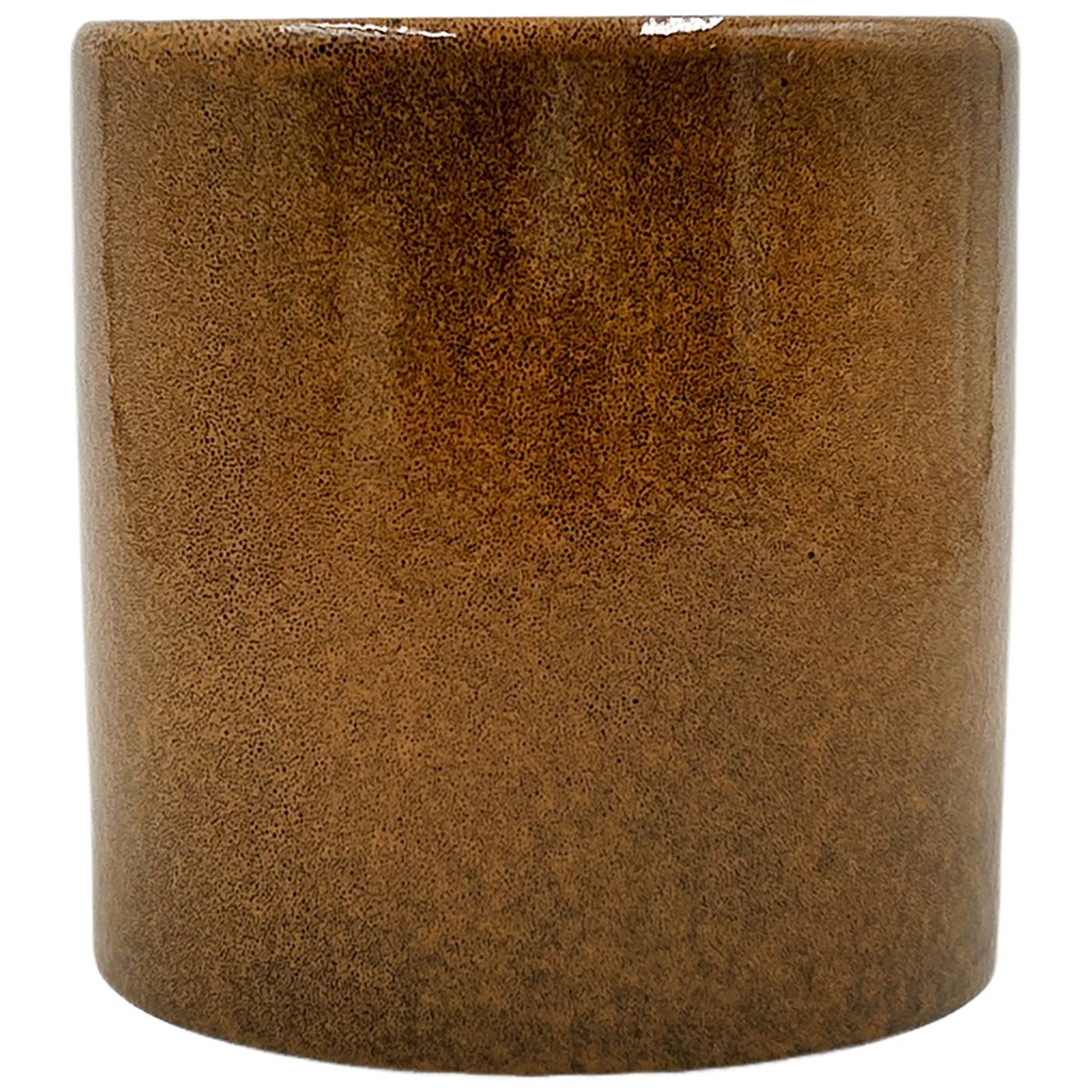MCarr 5"x5"x5" Stoneware Pot with Reactive Finish Dark Yellow — priced per each; minimum 12; multiples of 12