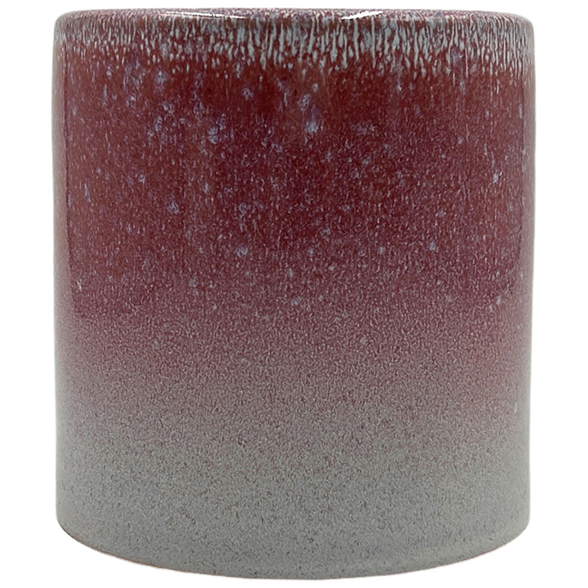 MCarr 5"x5"x5" Stoneware Pot with Reactive Finish Pink Fade — priced per each; minimum 12; multiples of 12
