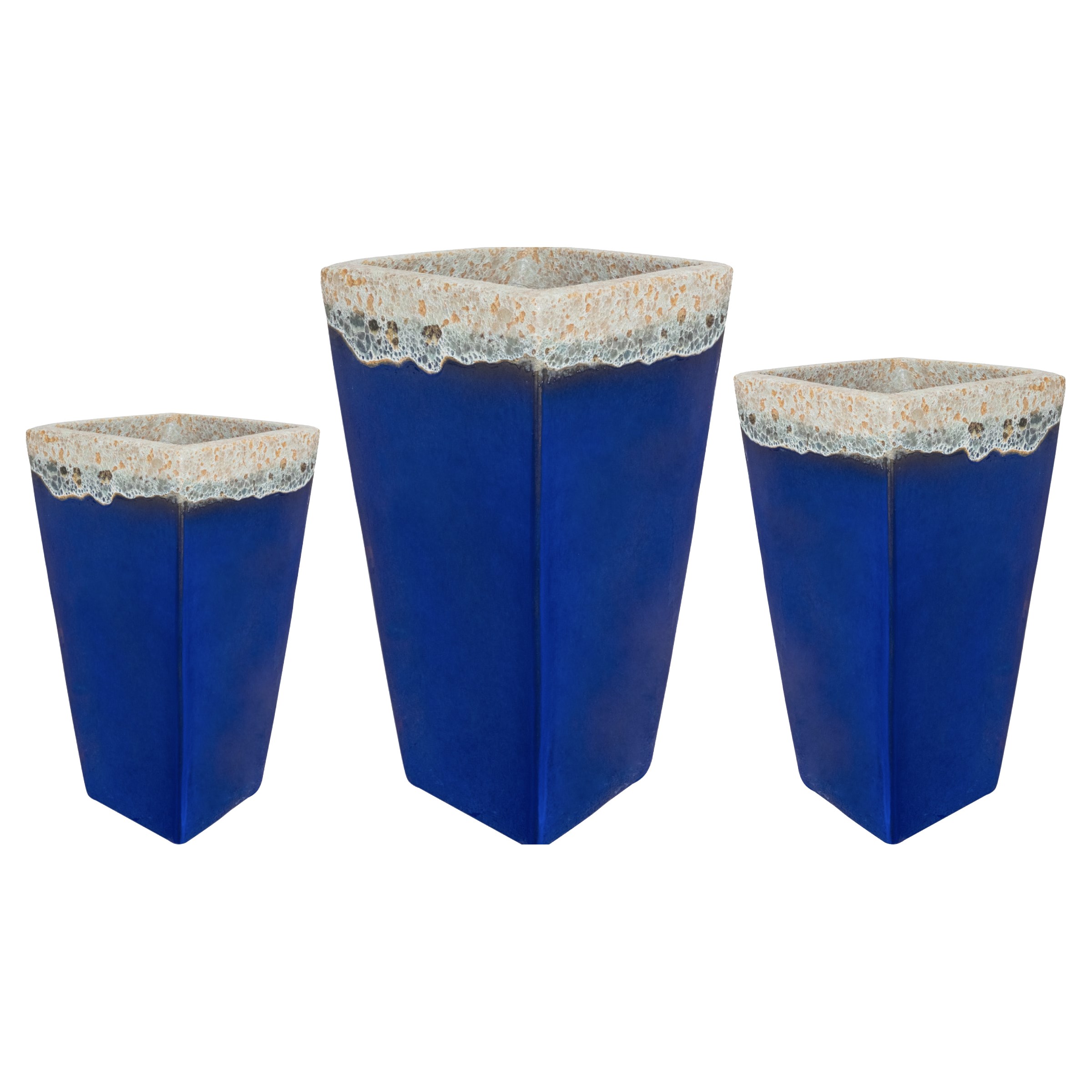 MCarr 15pc Tall Smooth Planter Pallet Volcanic Admiral Blue