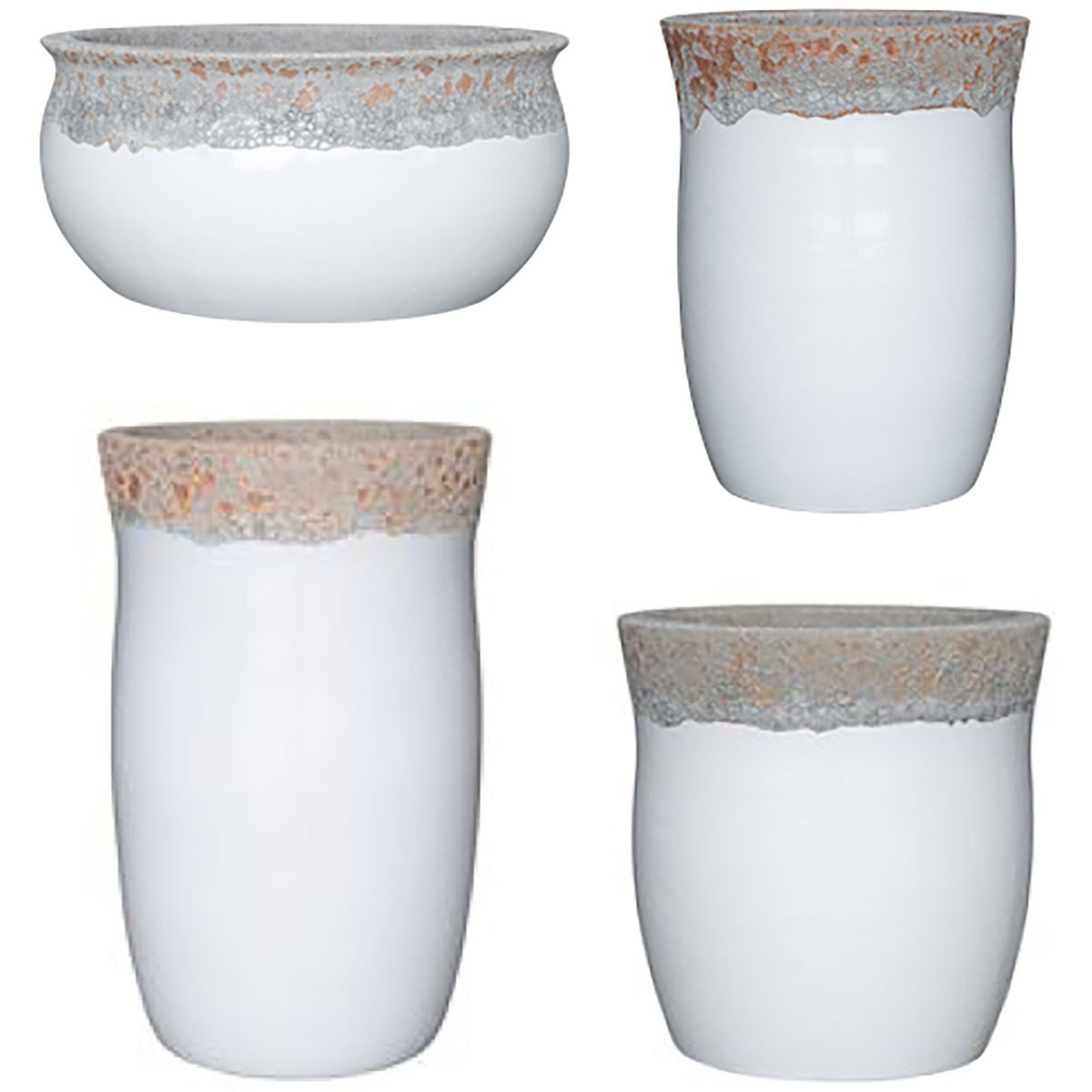 MCarr 26pc Volcanic Mix Planter Pallet Assortment White