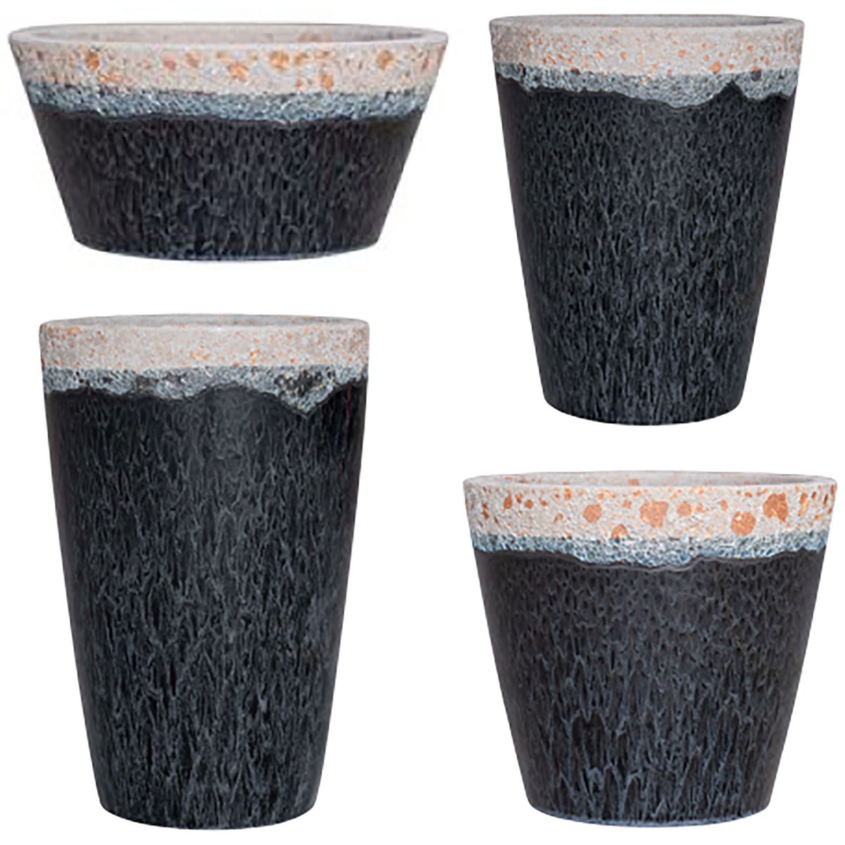 MCarr 28pc Volcanic Mixed Planter Pallet Assortment Falling Black