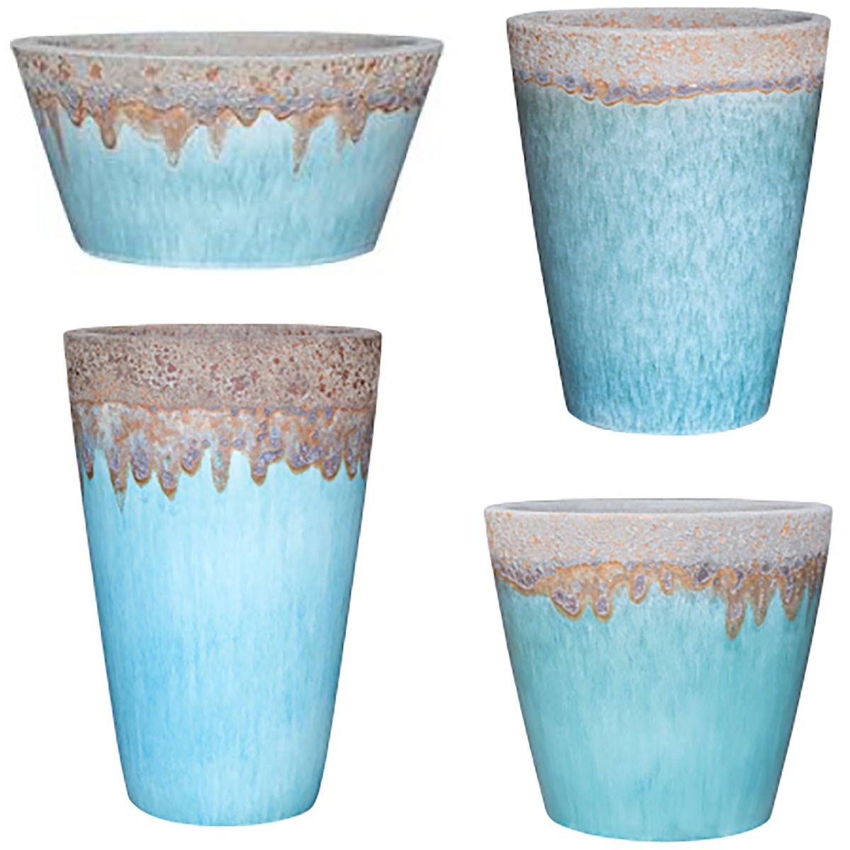 MCarr 28pc Volcanic Mixed Planter Pallet Assortment Milky Blue