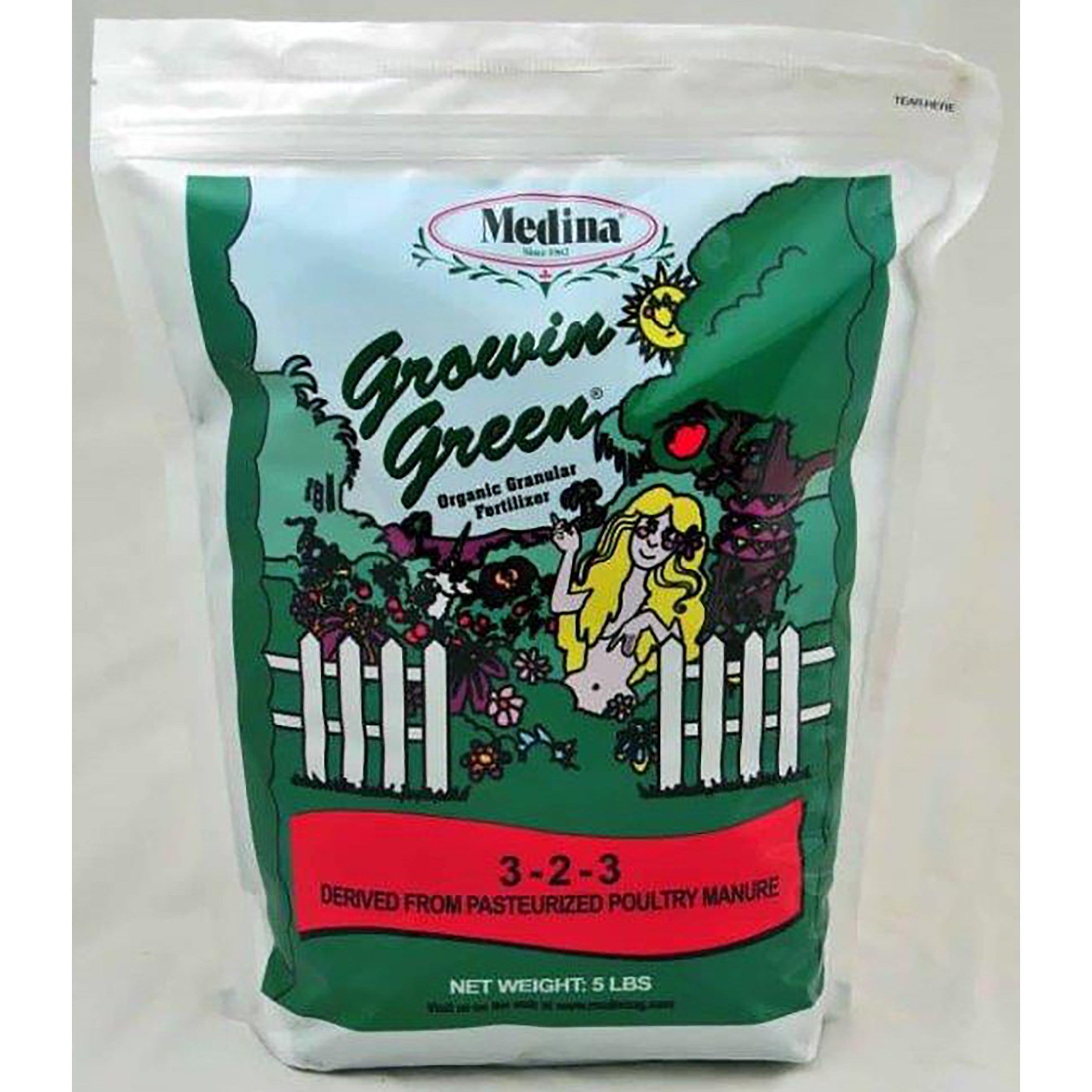 Medina 5# Growin Green 3-2-3 — priced per each; minimum 6; multiples of 6