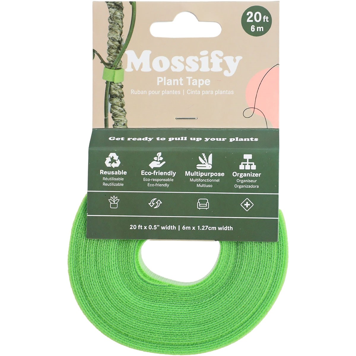 Mossify 20' Reusable Plant Tape — priced per each; minimum 12; multiples of 12