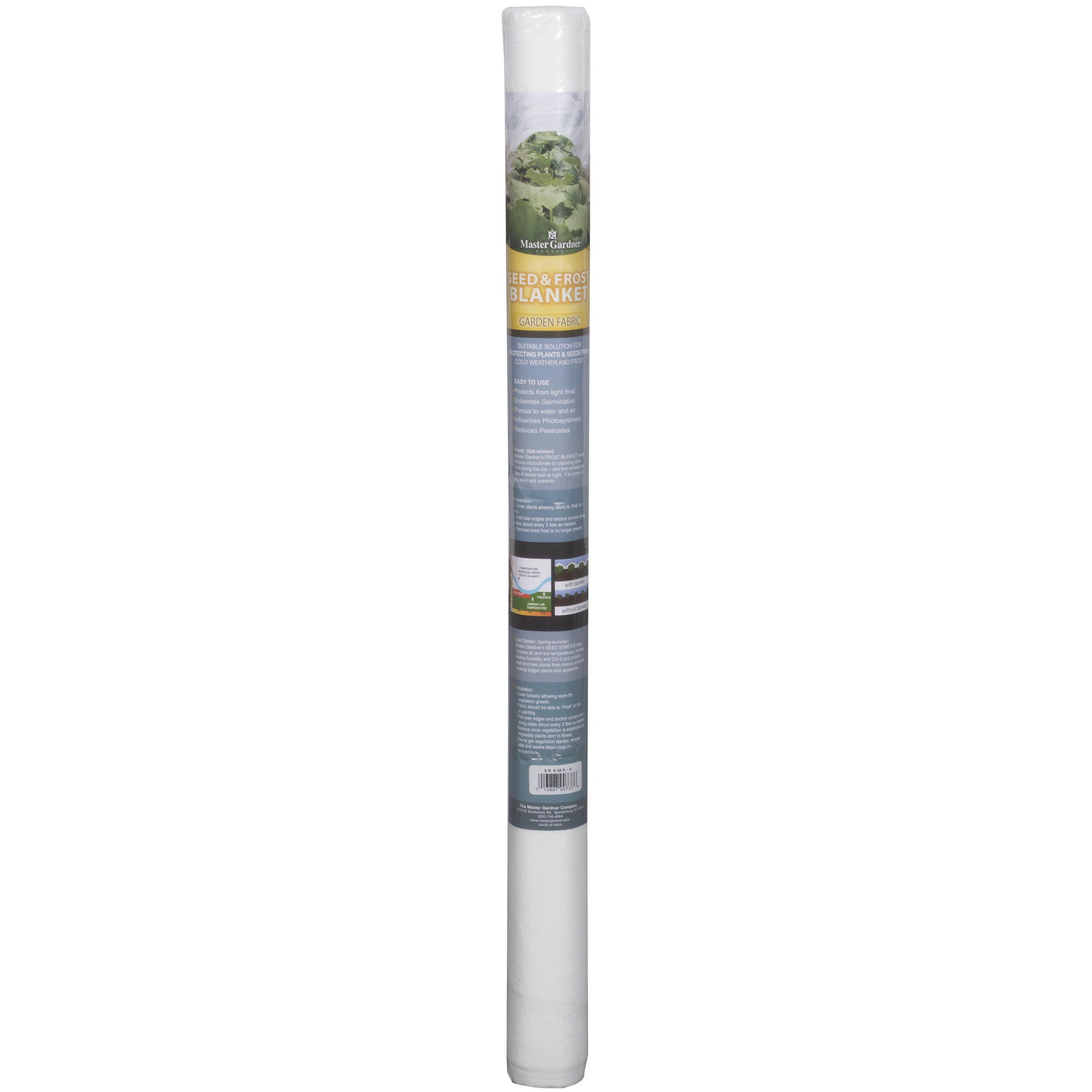 Master Gardner 6'x50' Roll Seed & Frost Fabric 4 Degree — priced per each; minimum 16; multiples of 16