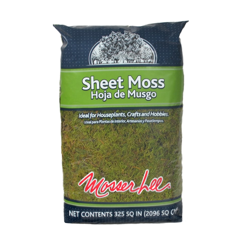 Mosser 325 Sqin Green Sheet Moss — priced per each; minimum 8; multiples of 8