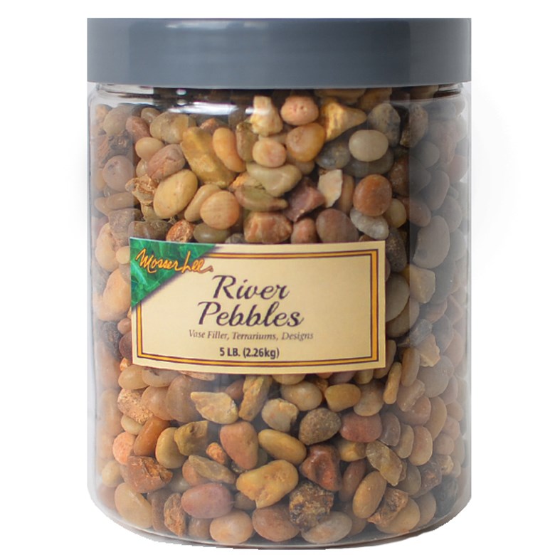 Mosser 5# River Pebbles Jar — priced per each; minimum 8; multiples of 8