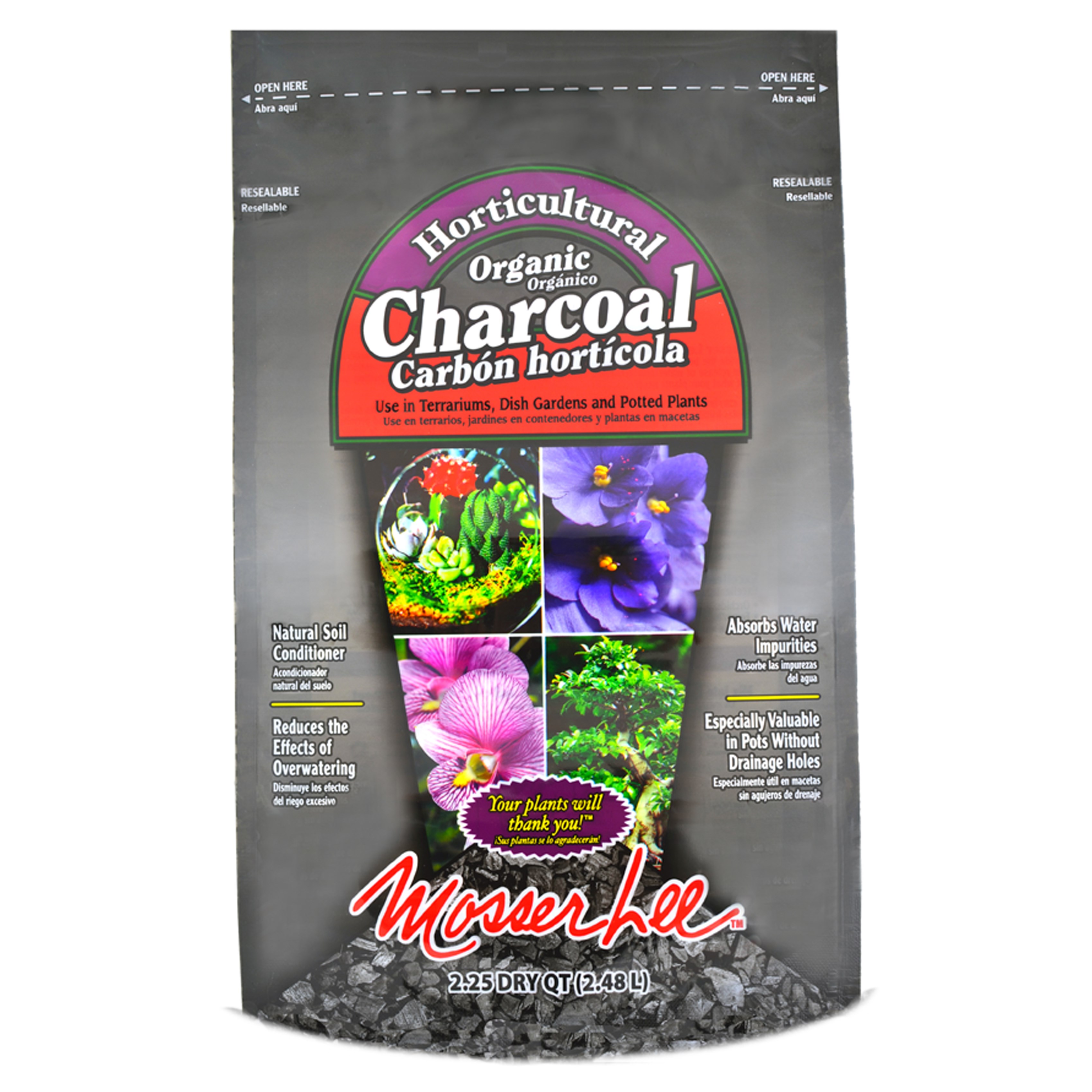 Mosser 2.25qt Organic Horticultural Charcoal — priced per each; minimum 12; multiples of 12