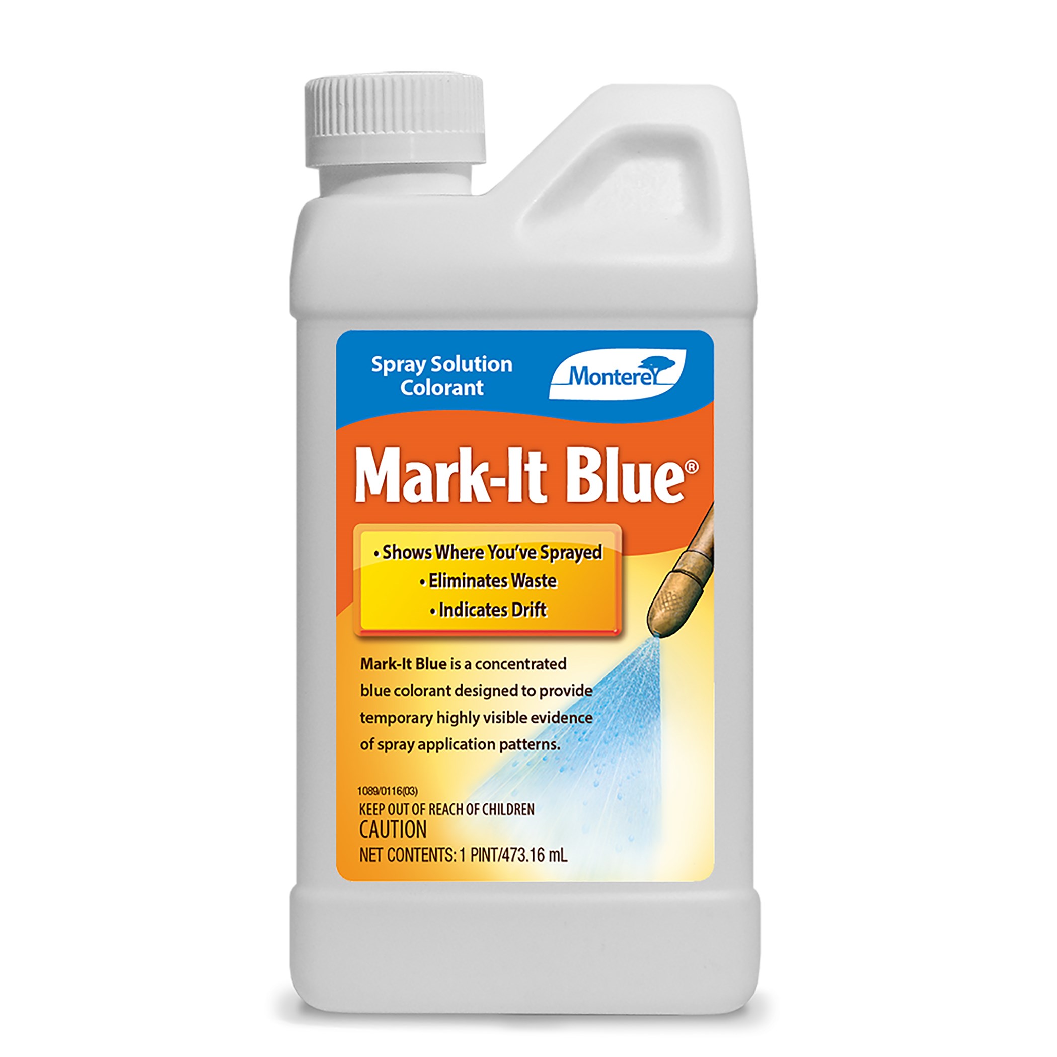 Monterey 16oz Mark-It Blue Dye — priced per each; minimum 12; multiples of 12