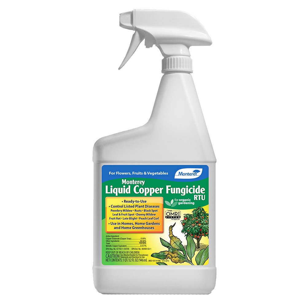 Monterey 32oz RTU Liquid Copper Soap Fungicide — priced per each; minimum 12; multiples of 12