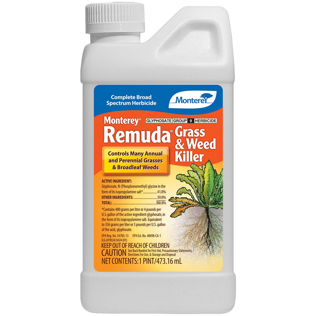 Monterey Pint Remuda Grass and Weed Killer 41% Glyphosate — priced per each; minimum 12; multiples of 12