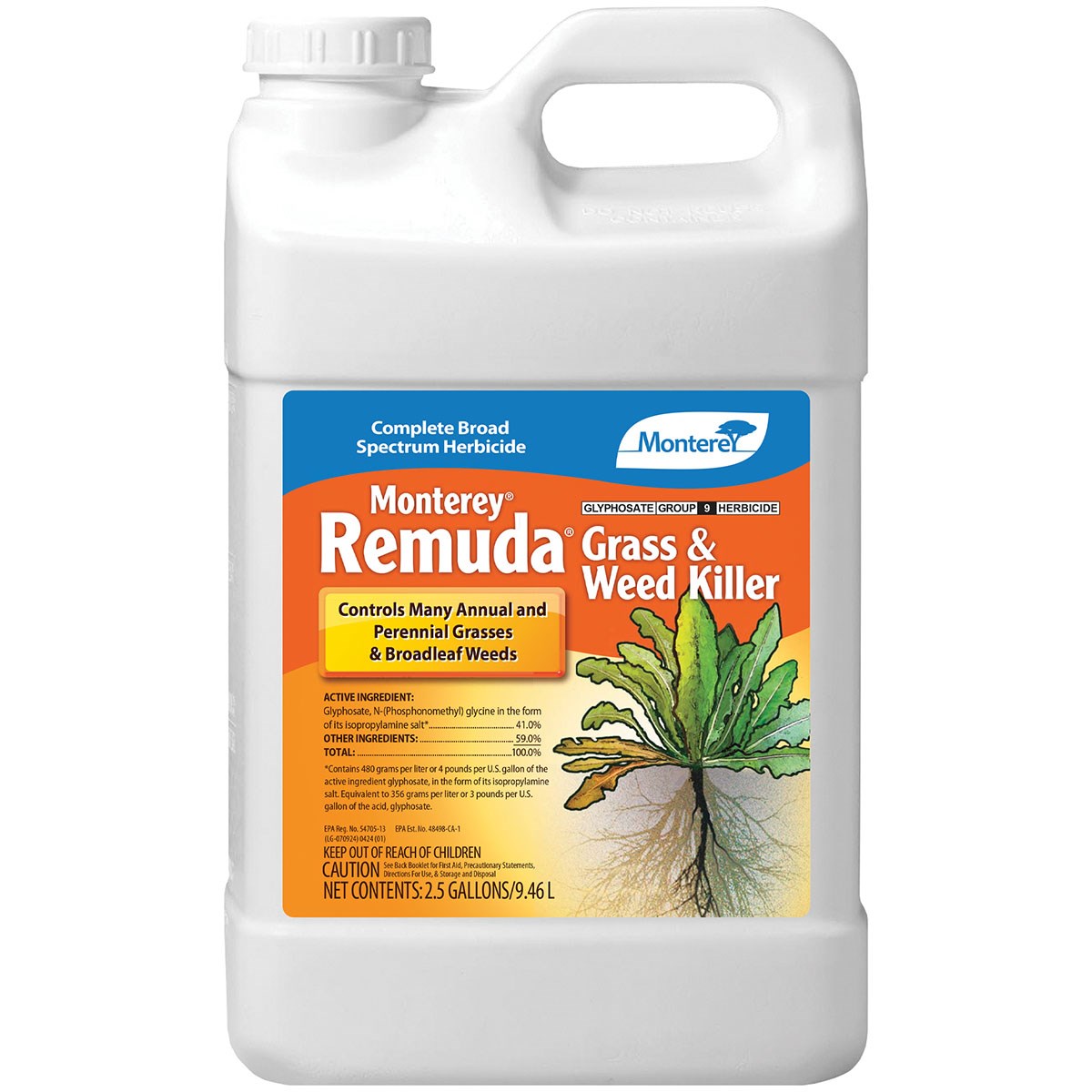 Monterey 2.5Gallon Remuda Grass and Weed Killer 41% Glyphosate — priced per each; minimum 2; multiples of 2