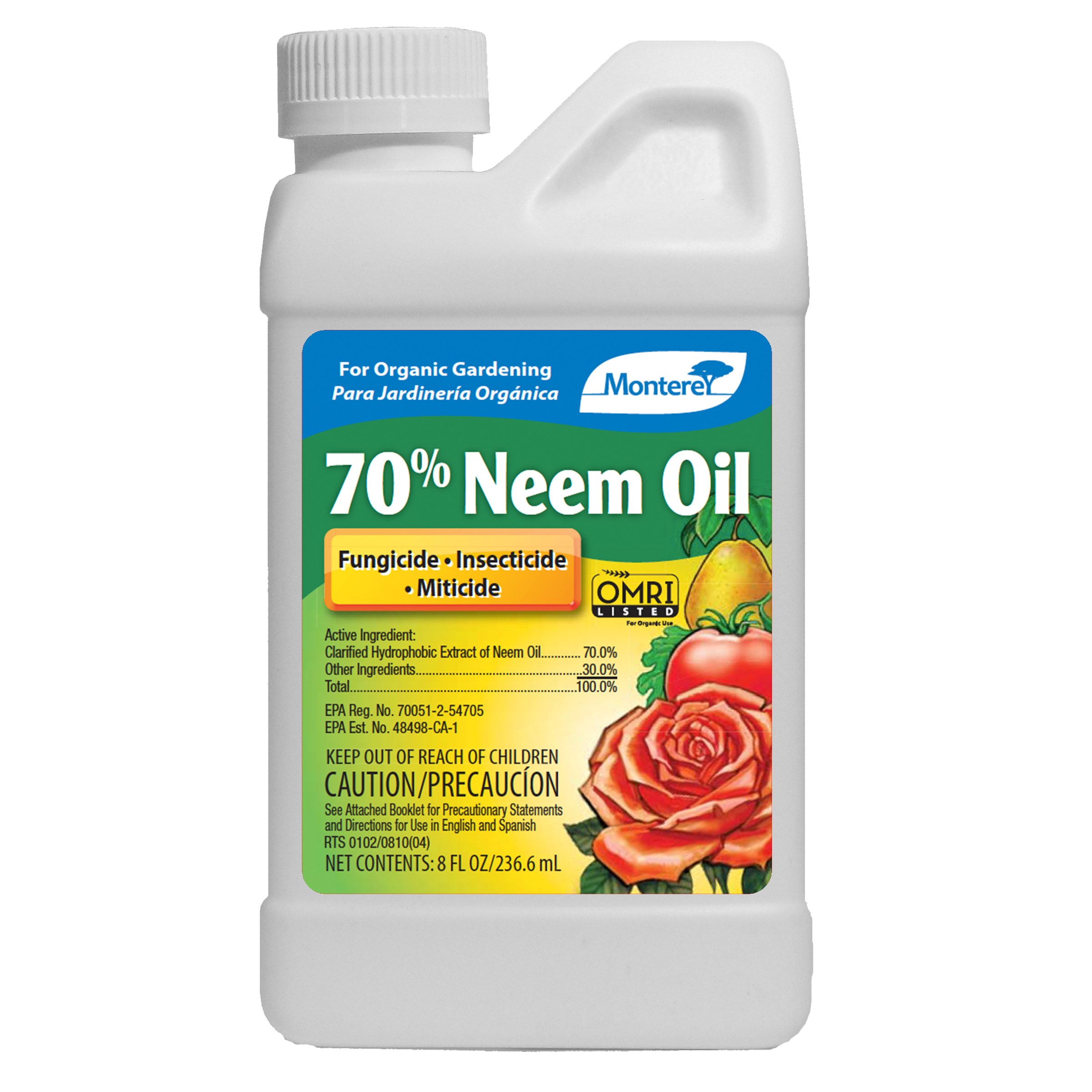 Monterey 8oz 70% Neem Oil — priced per each; minimum 12; multiples of 12