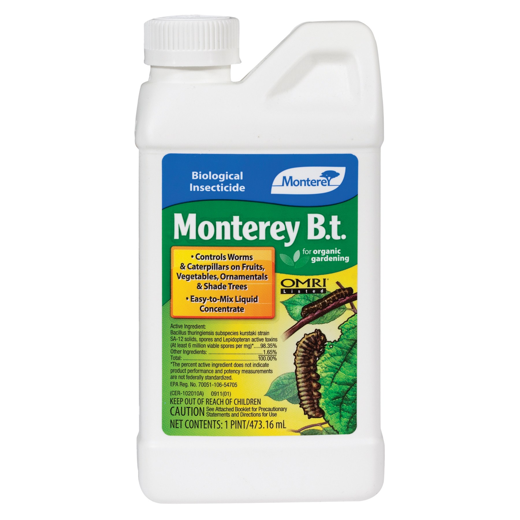 Monterey Pt B.t. Bacillus thuringiensis Biological Insecticide BT — priced per each; minimum 12; multiples of 12