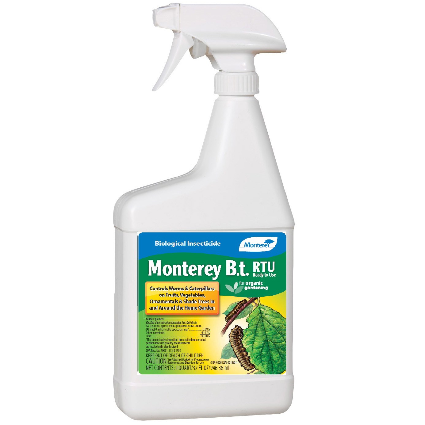Monterey 32oz B.t. Bacillus thuringiensis Biological Insecticide RTU BT — priced per each; minimum 12; multiples of 12