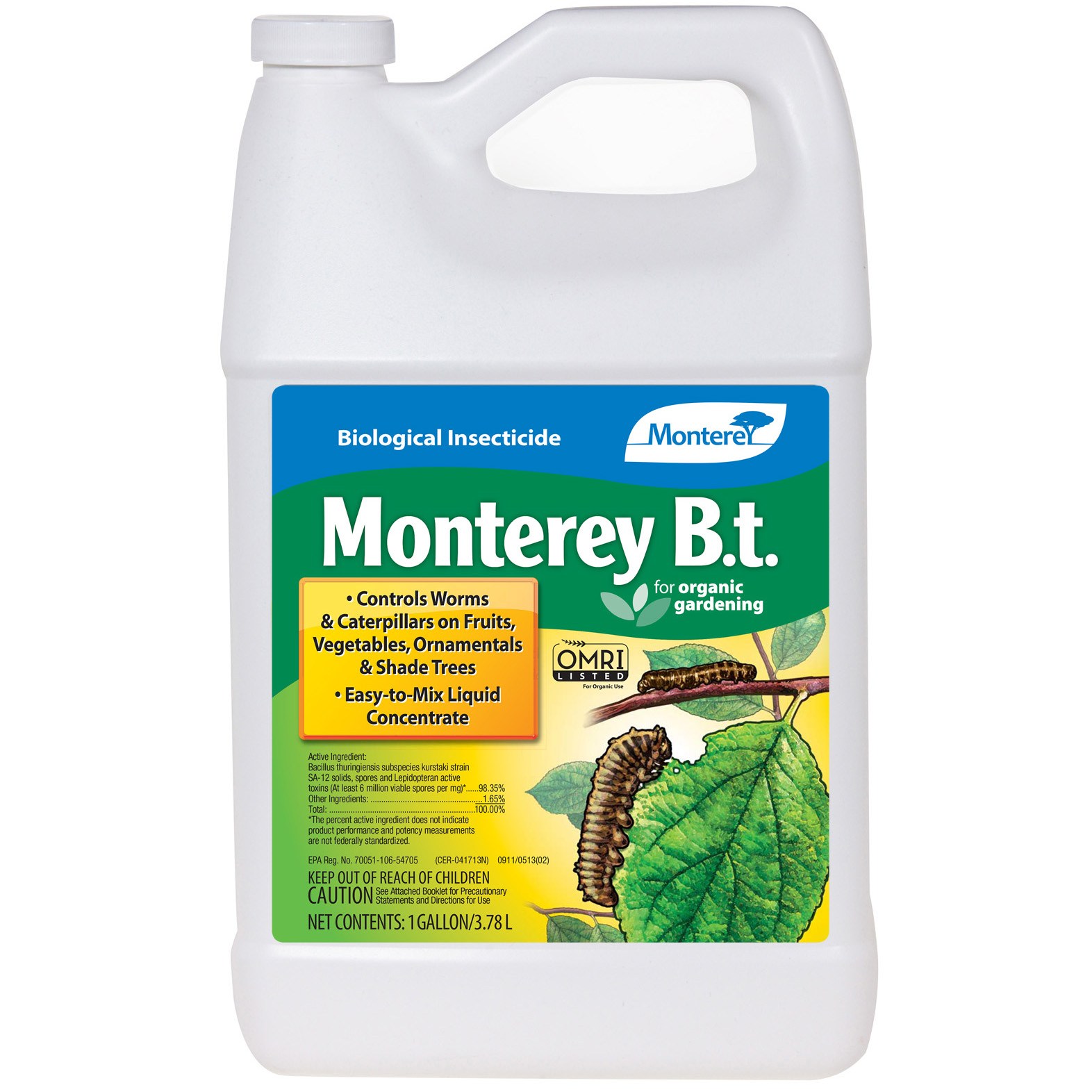 Monterey Gal B.t. Bacillus thuringiensis Biological Insecticide BT — priced per each; minimum 4; multiples of 4