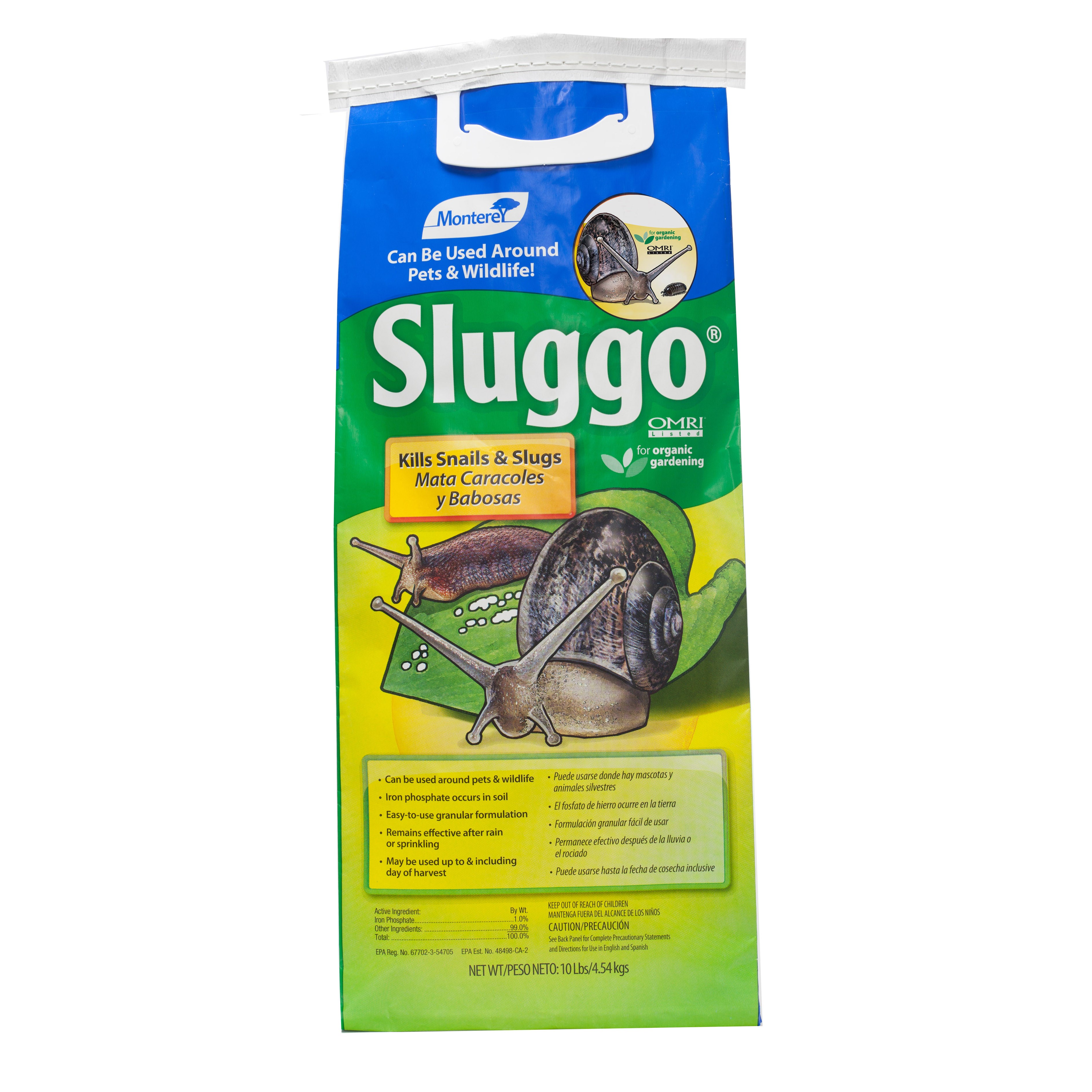 Monterey 10# Sluggo Snail & Slug Bait OMRI