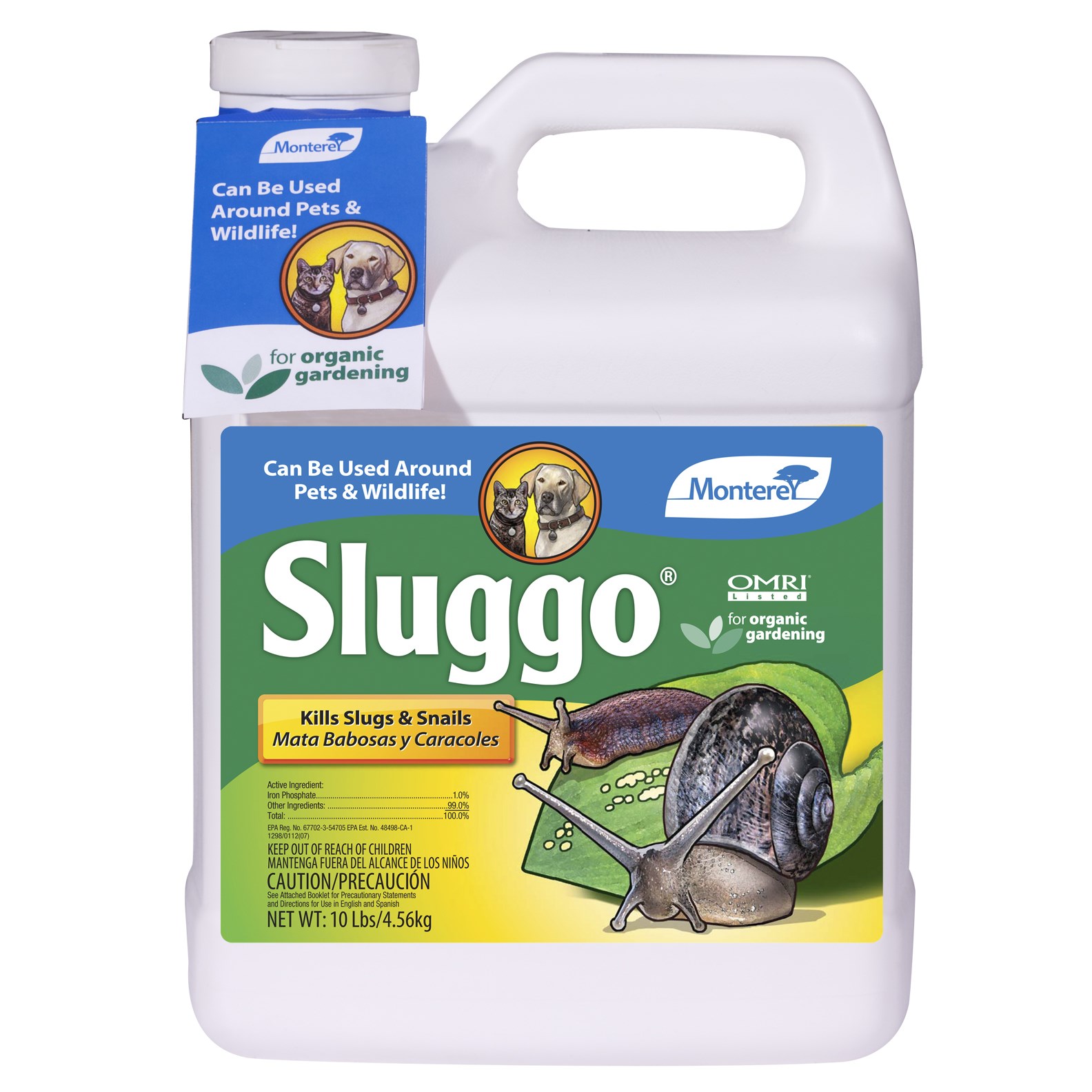 Monterey 10# Sluggo Jug OMRI — priced per each; minimum 6; multiples of 6