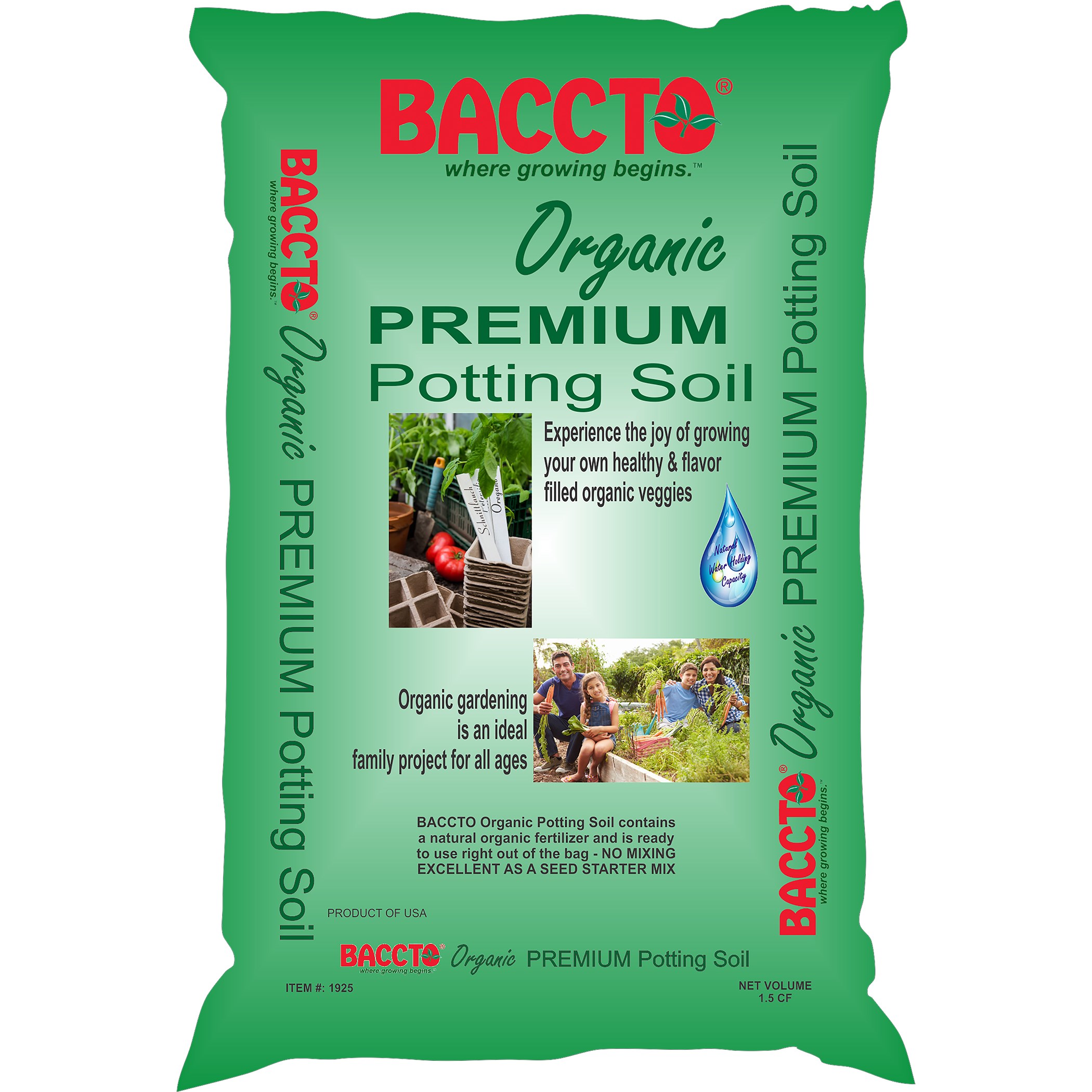 Mi Peat 1.5cf BACCTO Organic Premium Potting Soil