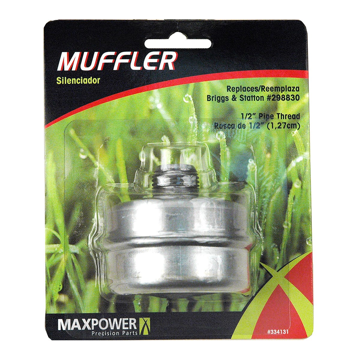 Maxpower Round Replacement Muffler for Briggs & Stratton Replaces Briggs & Stratton OEM #"s 394569 and 298830 — priced per each; minimum 5; multiples of 5