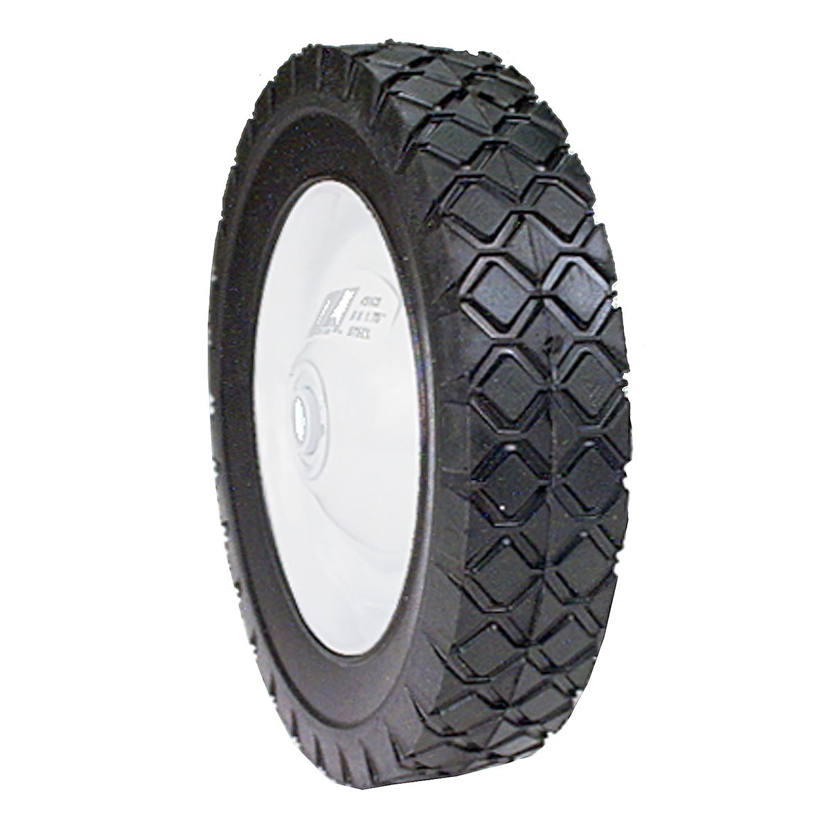 Maxpower 8" x 1.75" Offset Steel Lawn Mower Wheel with Diamond Tread — priced per each; minimum 5; multiples of 5