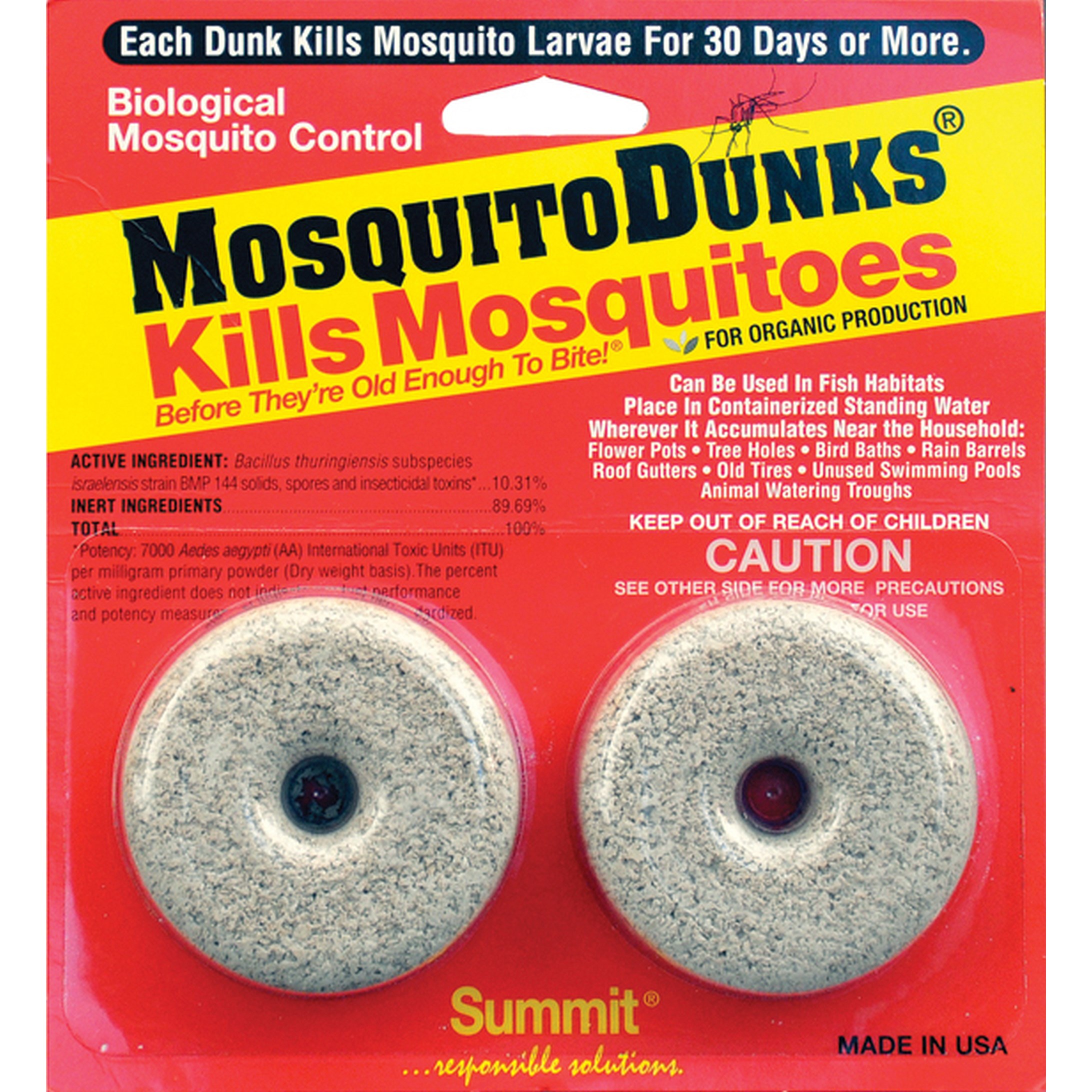 Summit Mosquito Dunks 2/cd B.t. Var. Israelensis