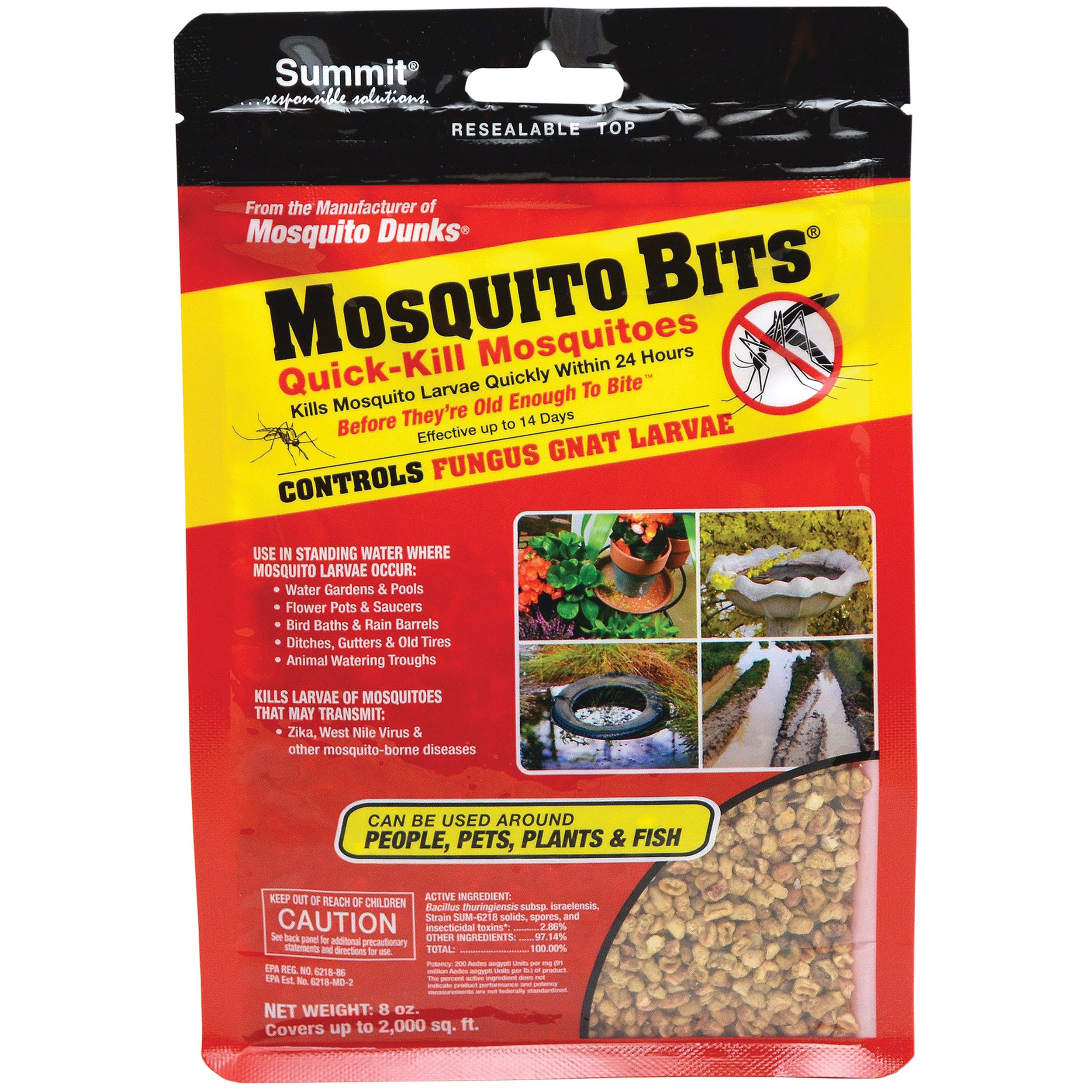 Summit 8oz Mosquito Bits - Treats 2000sqft — priced per each; minimum 12; multiples of 12