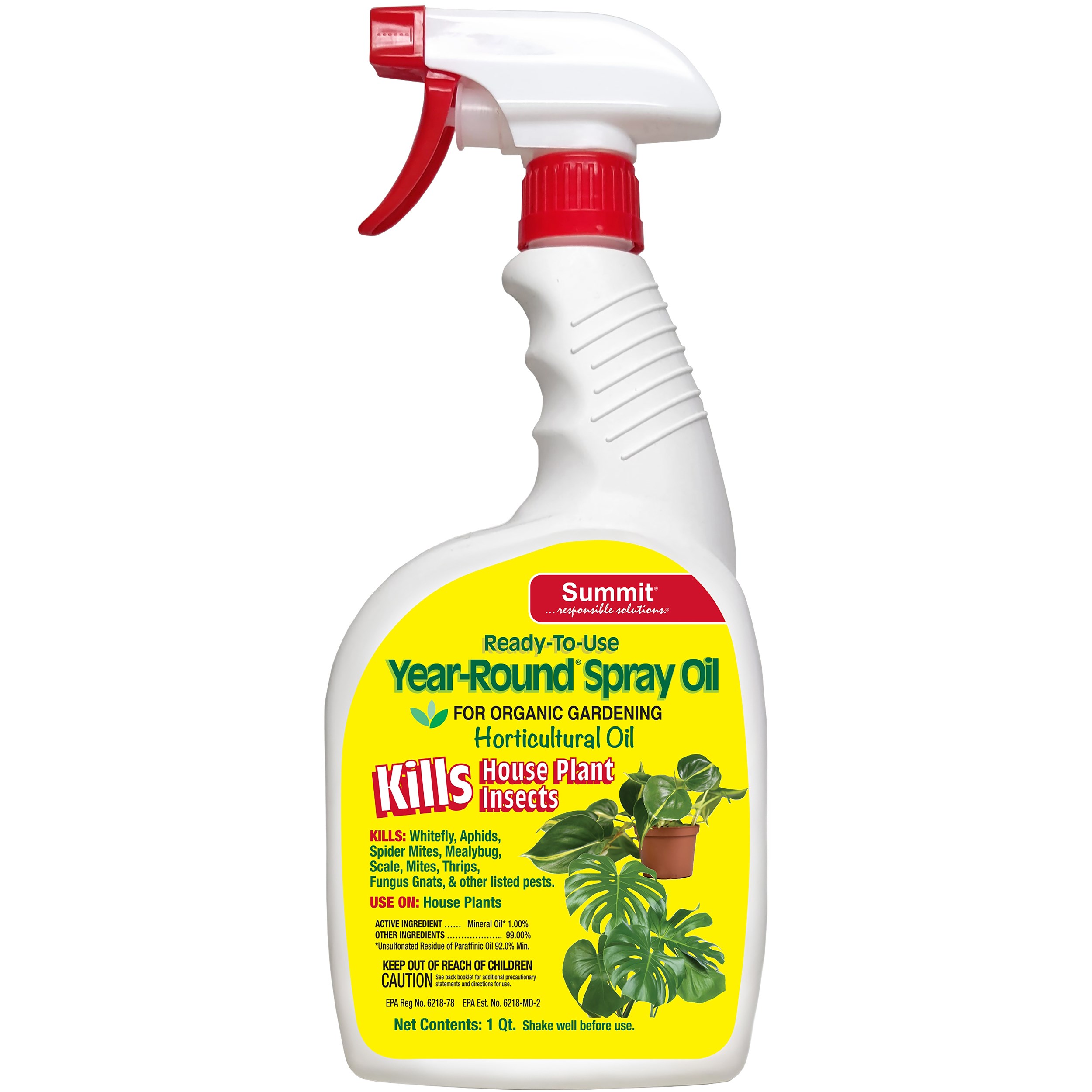 Summit Qt Rtu Year Round Hort Oil For House Plant Insects — priced per each; minimum 12; multiples of 12