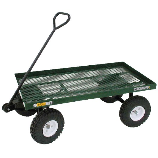 Millside 20"x38" Metal Deck Wagon w/ Flat Free Tires